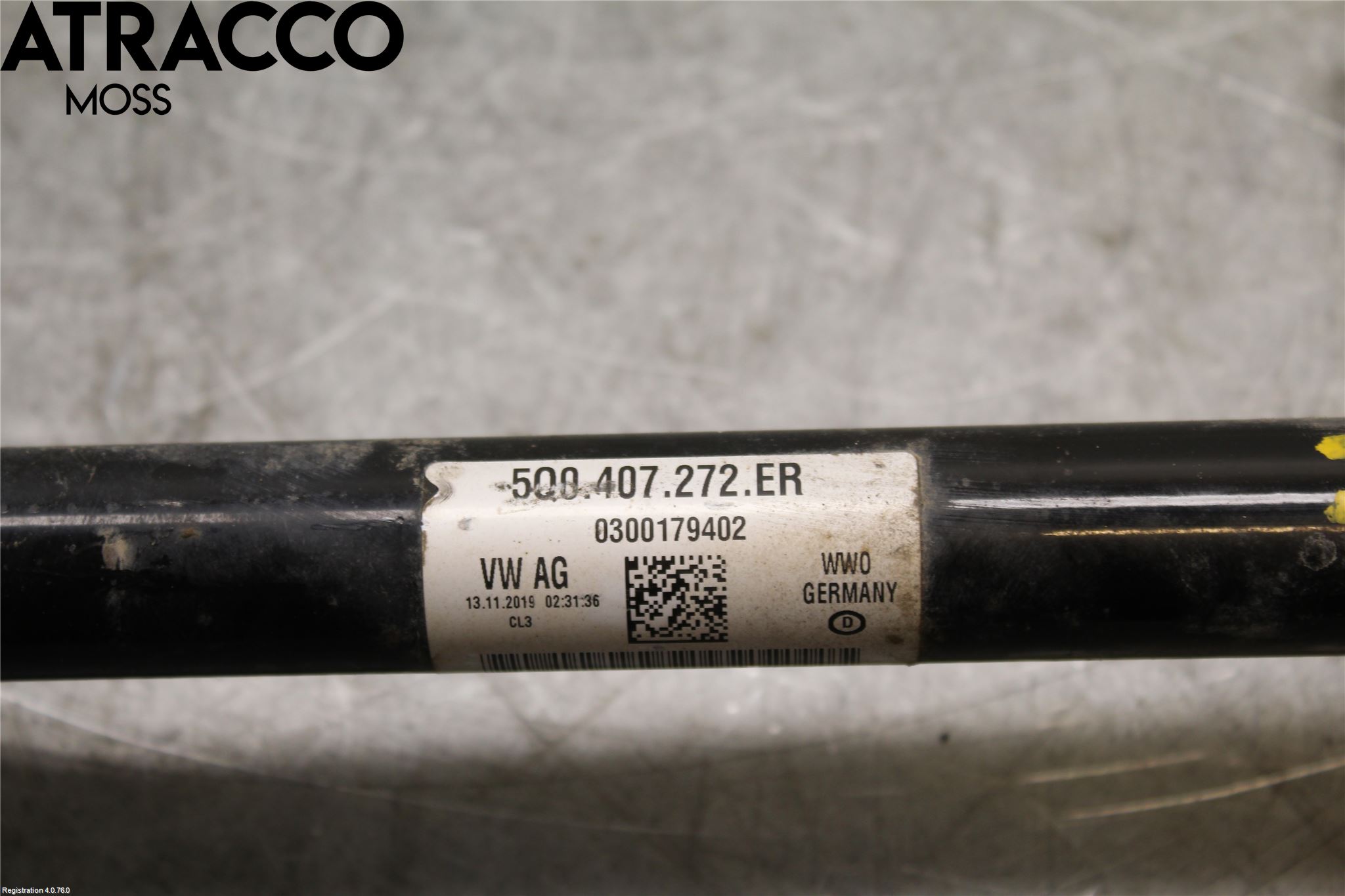 Volkswagen VW CADDY 16-20 Drivaksel Foran Kompl Høyre