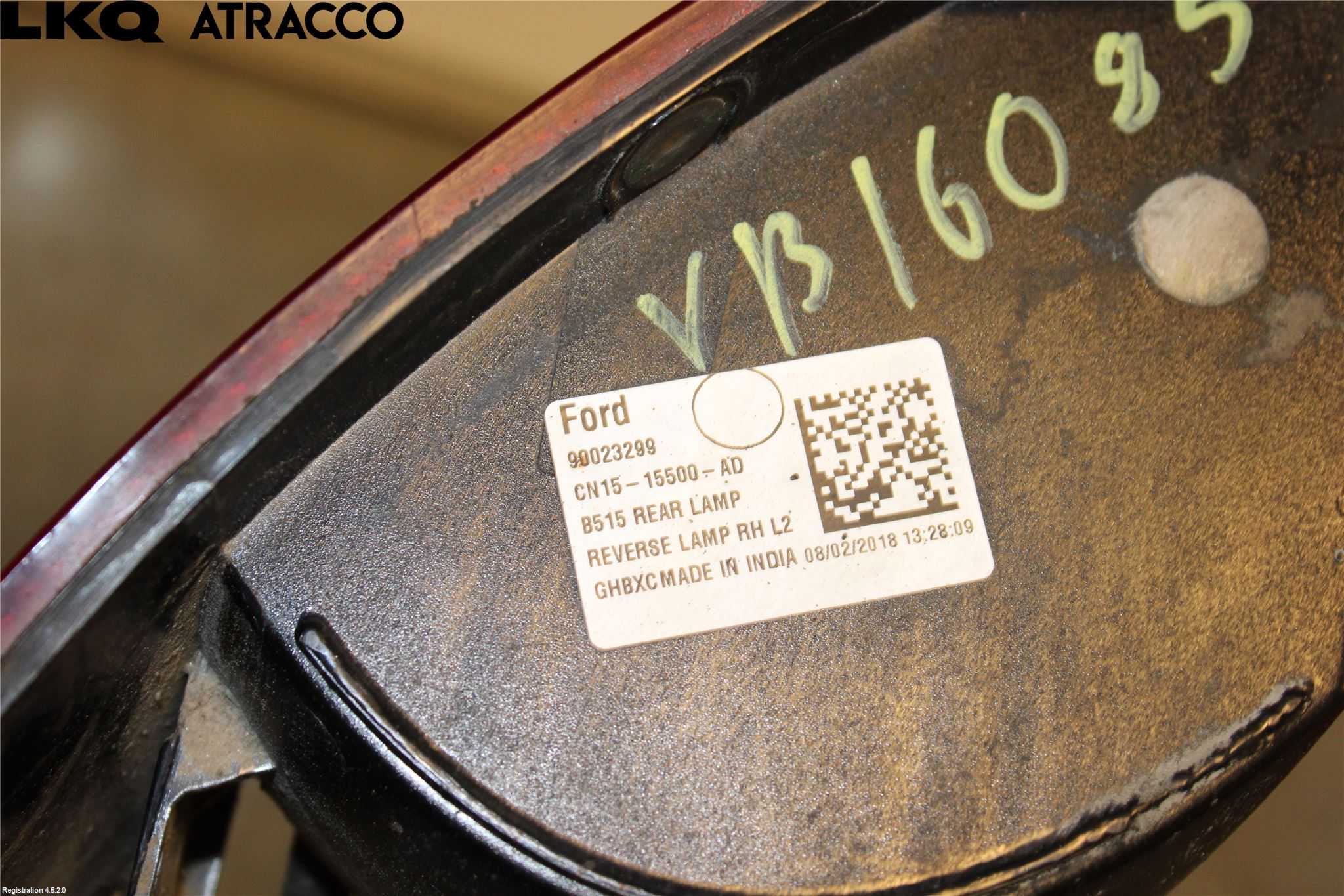 Ford ECOSPORT 17- Baklykt Ryggelys-Tåkelys