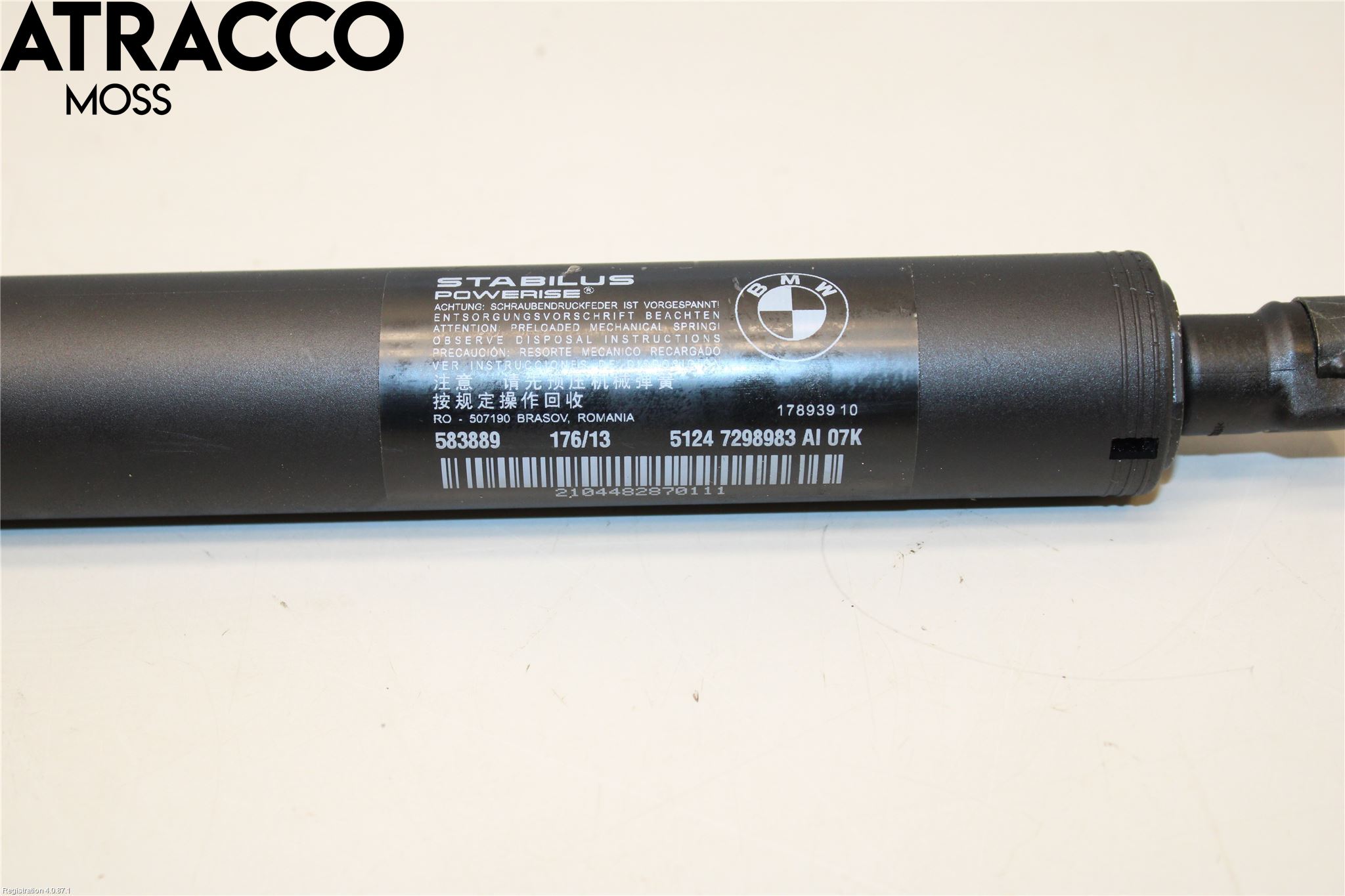 BMW 3 GT F34 13-19 Bakluke Demper-Gassfjær