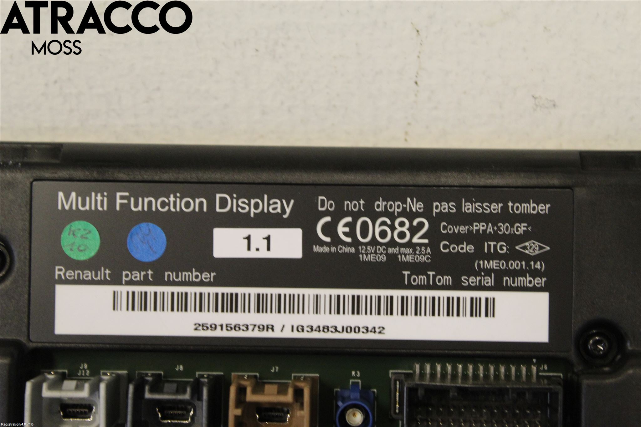 Renault ZOE/E-TECH 13- Multifunktionsdisplay