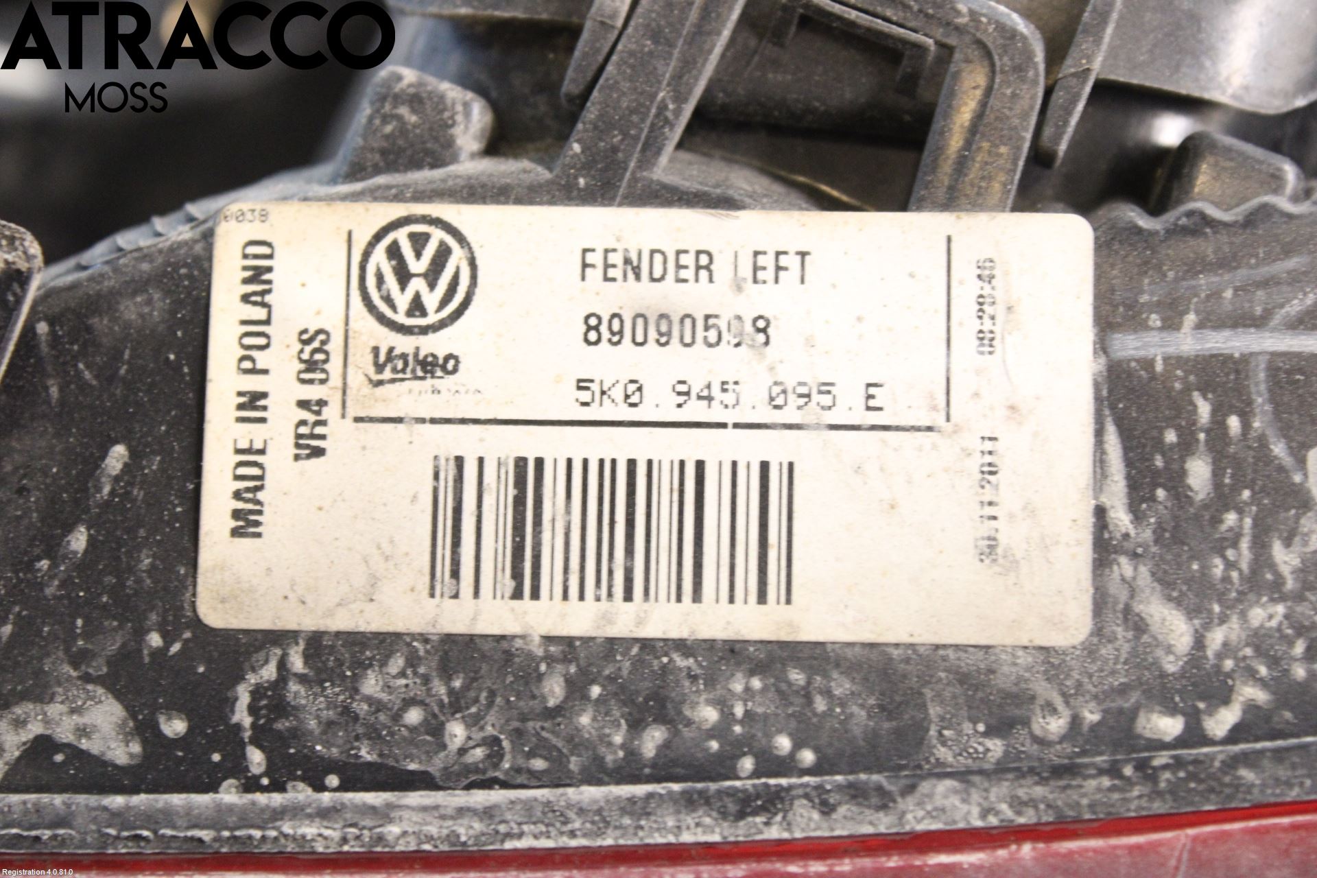 Volkswagen VW GOLF VI 09-13 Baklykt Venstre