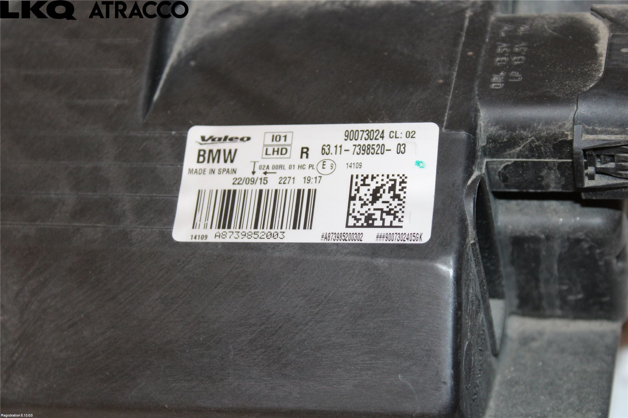 BMW i3 I01 13-22 Frontlykt Høyre