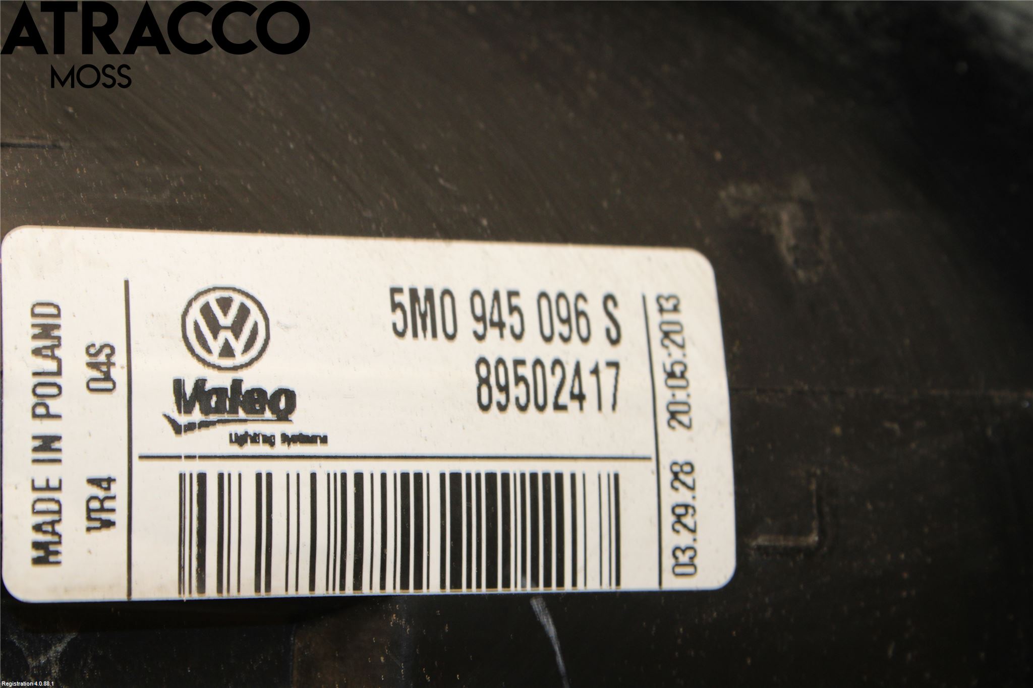 Volkswagen VW GOLF PLUS/CROSS GOLF 04-14 Baklykt Høyre