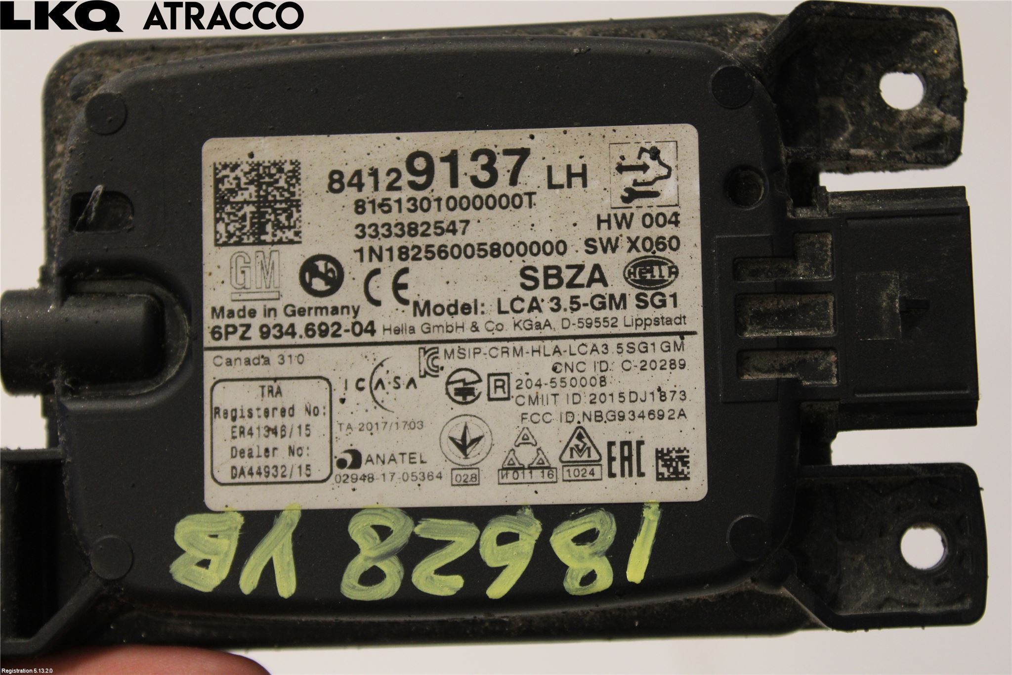 Opel INSIGNIA 17- Sensor Ryggesensor
