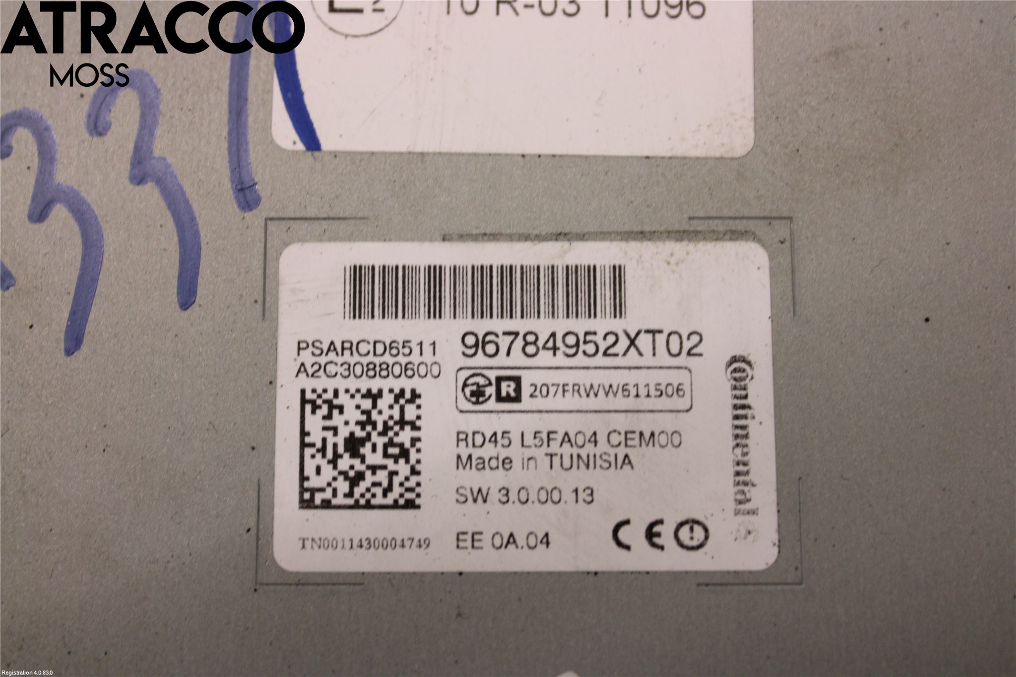 Peugeot 3008 09-16 Stereo Radio Med Cd