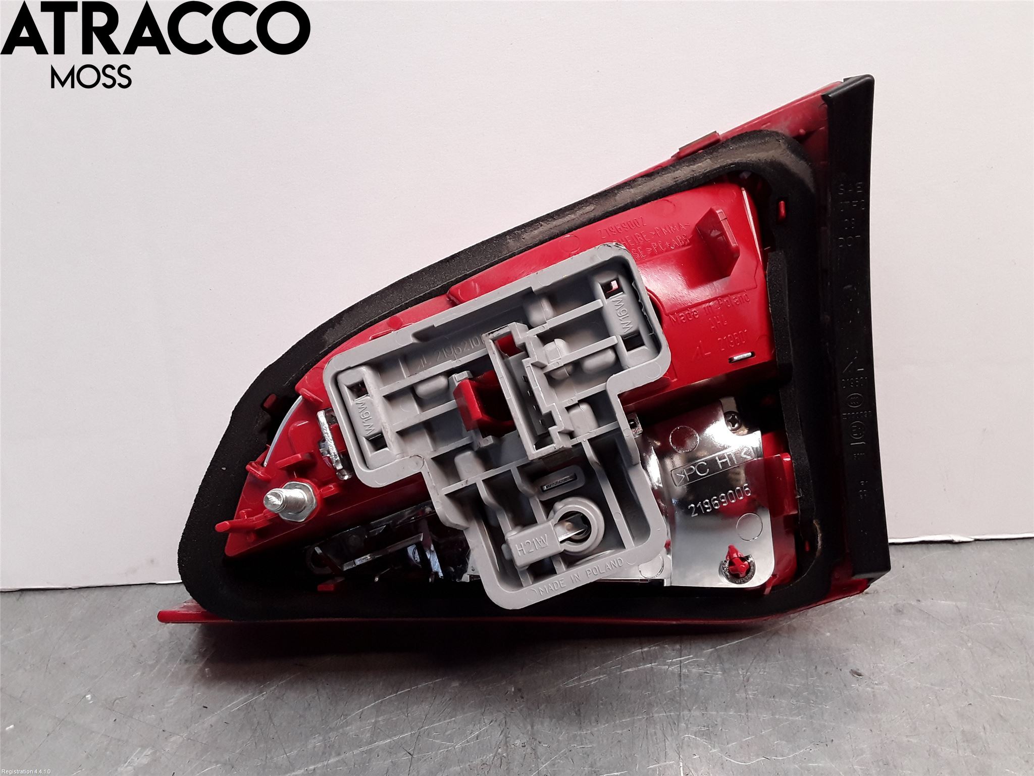 Audi A4/S4 08-11 Baklykt Venstre  På Luke(Indre