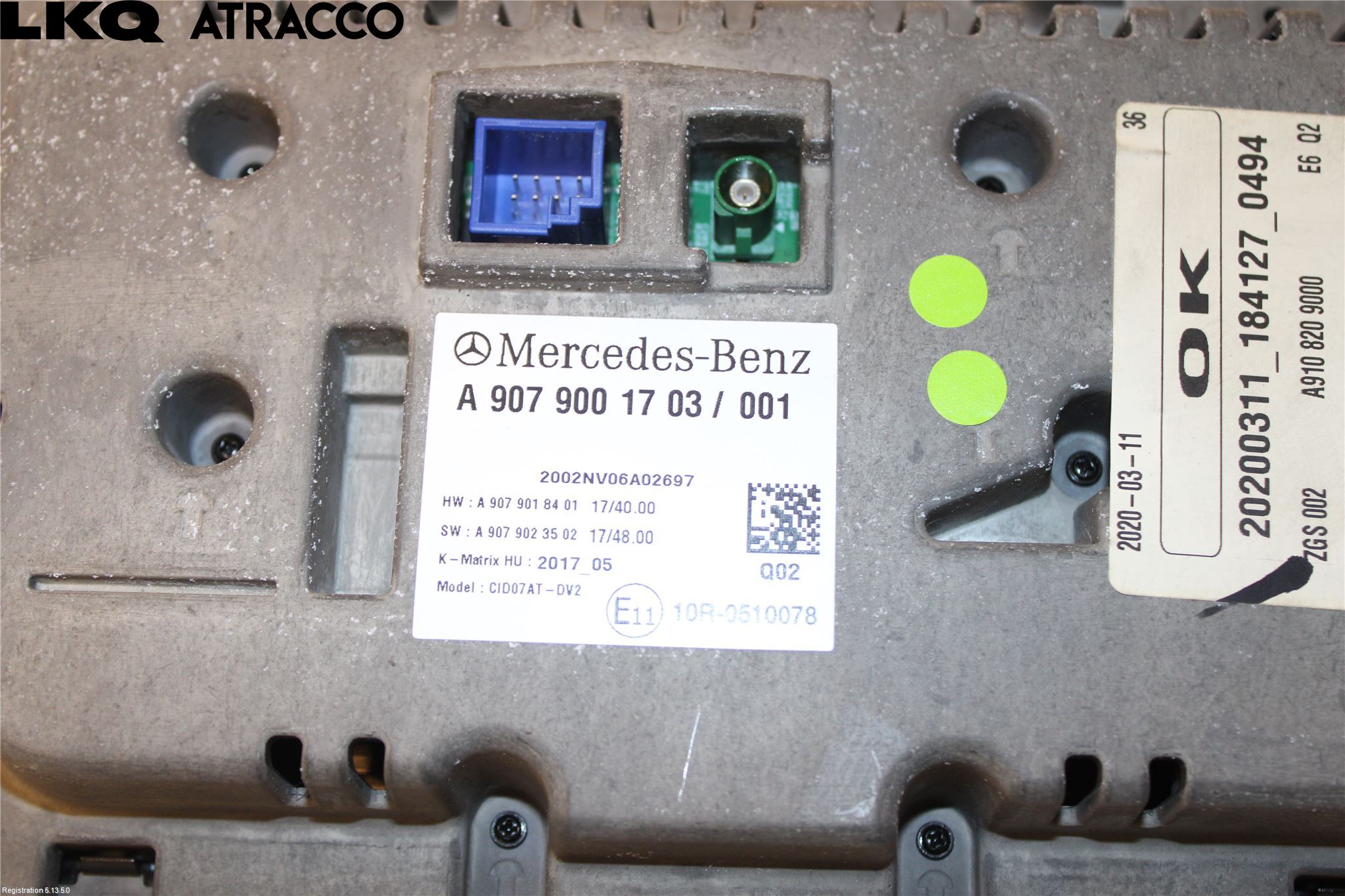 Mercedes-Benz MB SPRINTER (W907/W910) 19- Multifunktionsdisplay