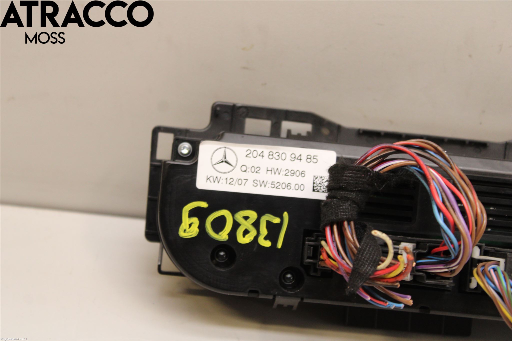Mercedes-Benz MB C-KLASS (W204) 07-15 Varme Ac Betjening-Display