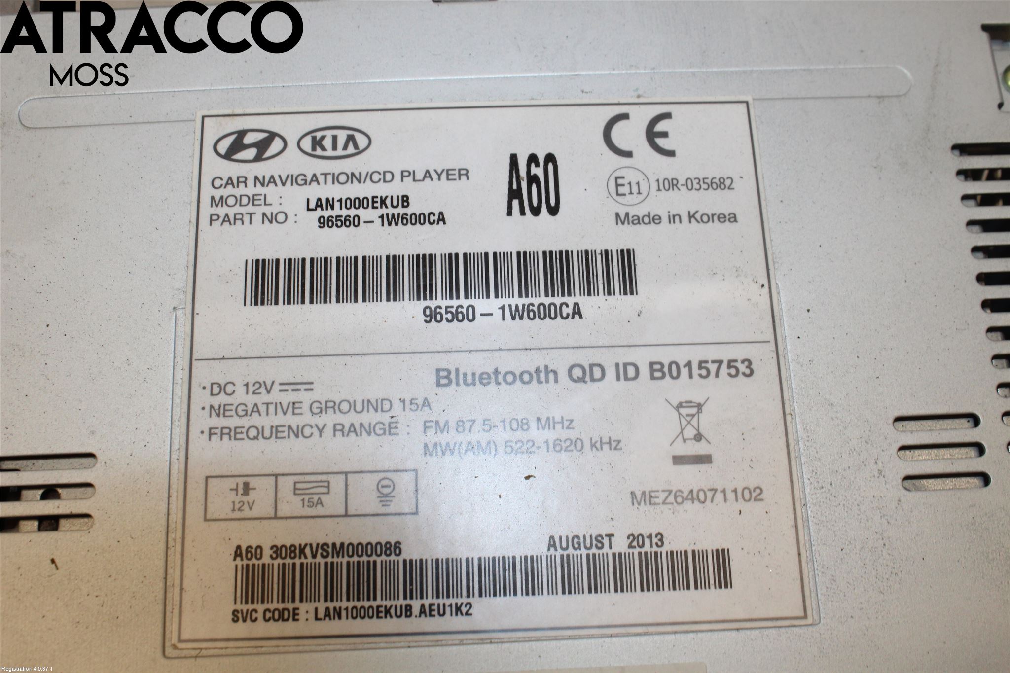 Kia RIO 12-16 Stereo Radio