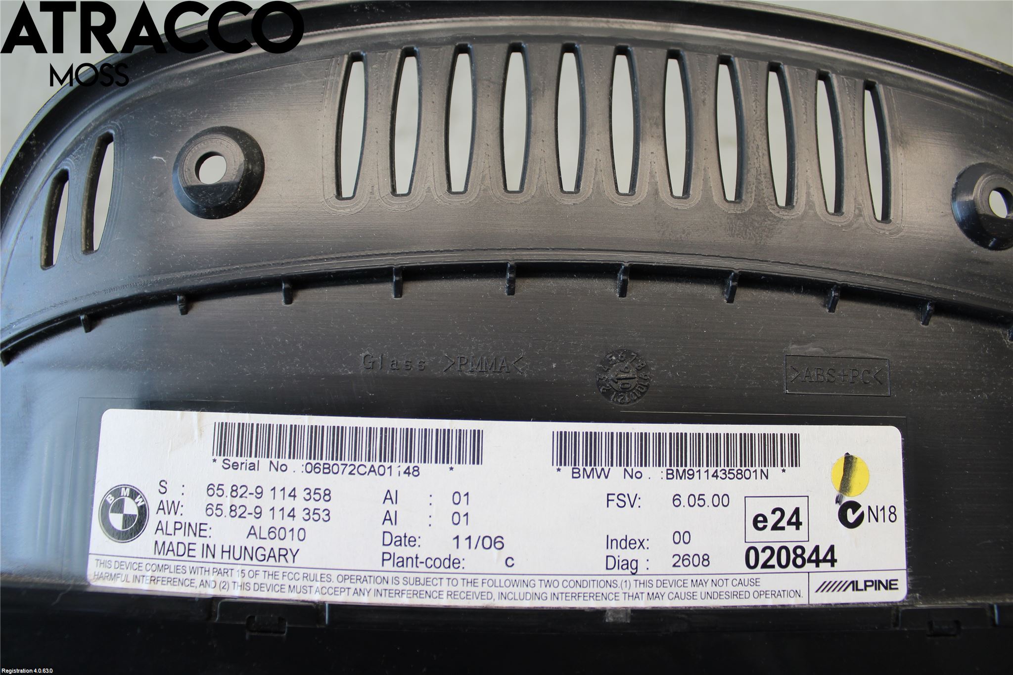 BMW 5 E60/61 Sed/Tou 02-10 Instr Skjerm Dvd-Gps-Ac-Tlf