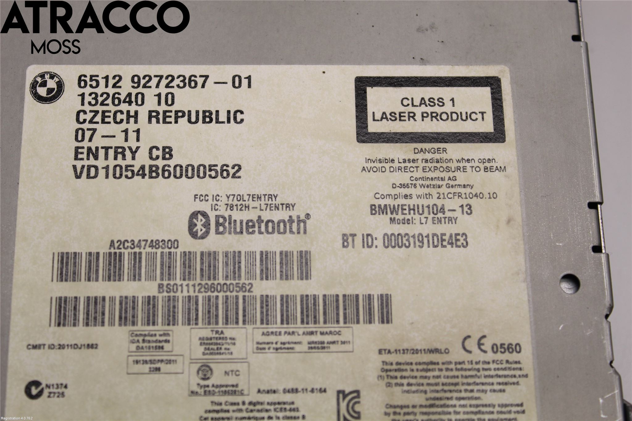 BMW 1 F20/F21 11-19 Stereo Radio Med Cd