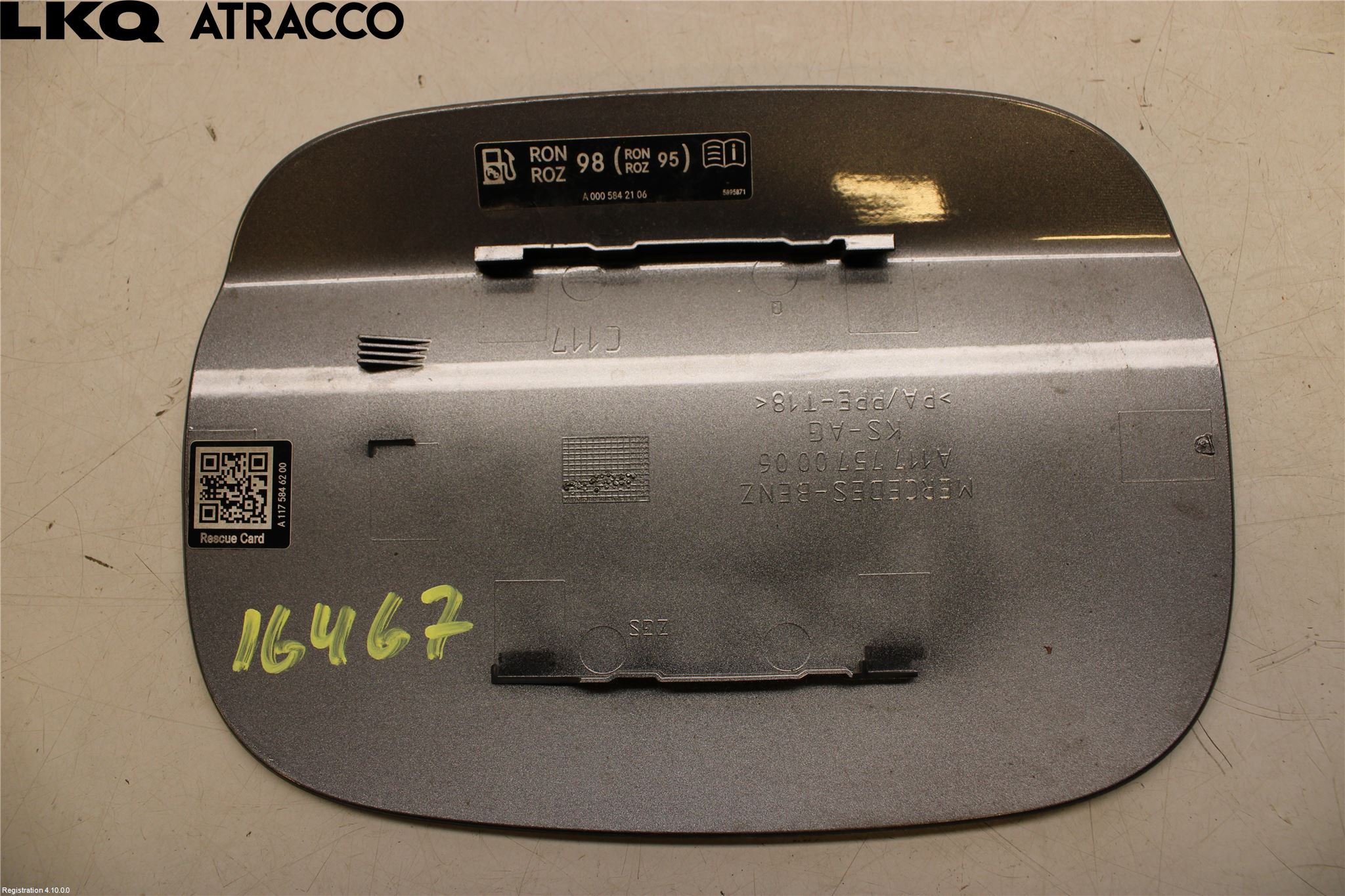 Mercedes-Benz MB CLA-KLASS (C117/X117) 13-19 Drivstoff Tankluke
