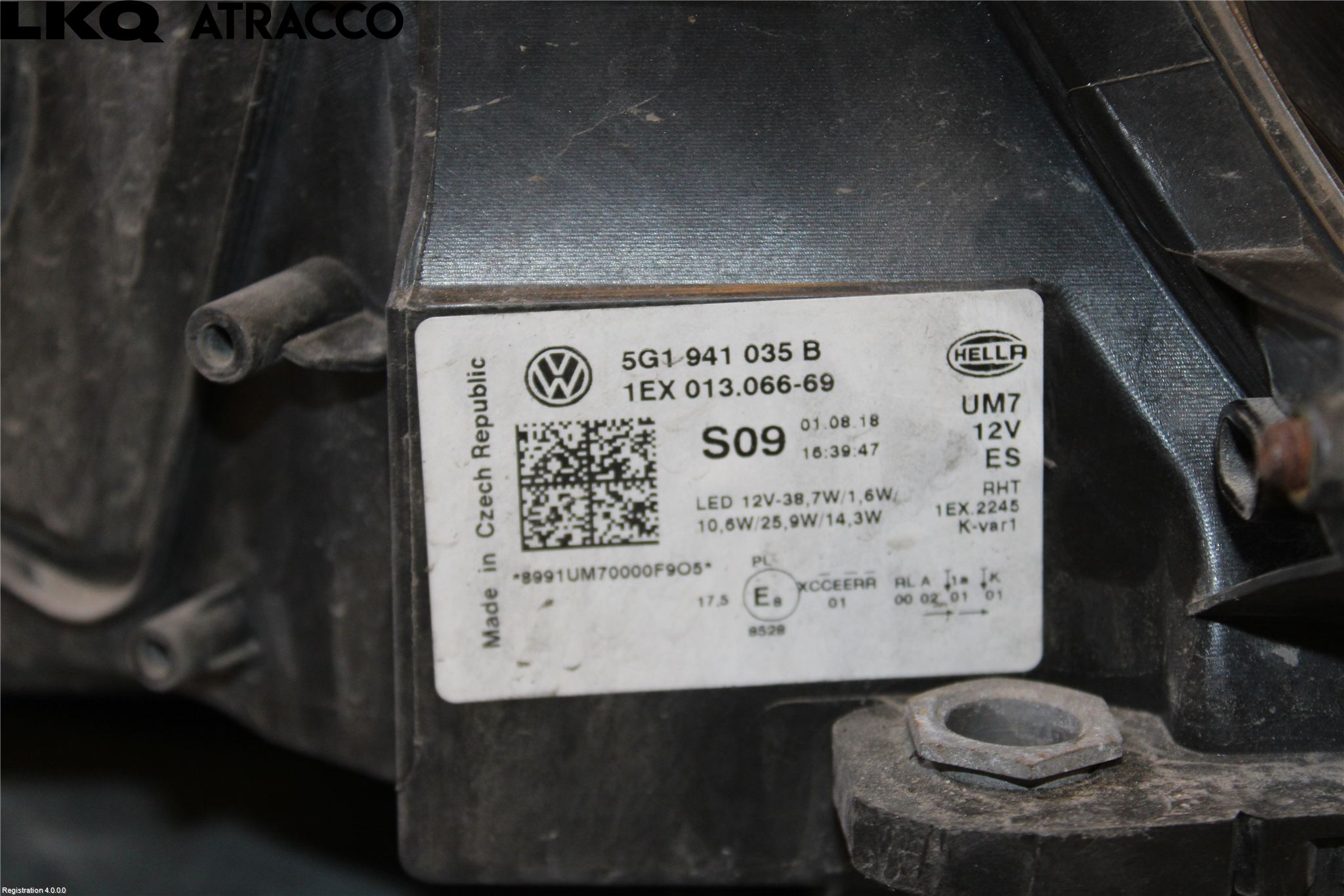 Volkswagen VW GOLF / E-GOLF VII 13-20 Frontlykt Venstre