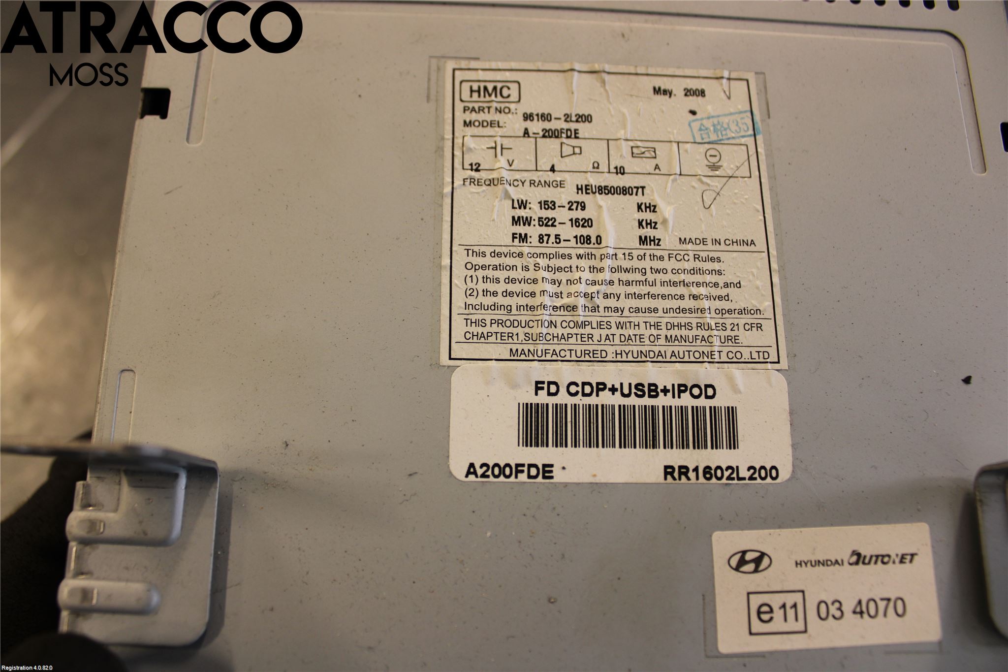 Hyundai i30 FD 07-12 Stereo Radio Med Cd