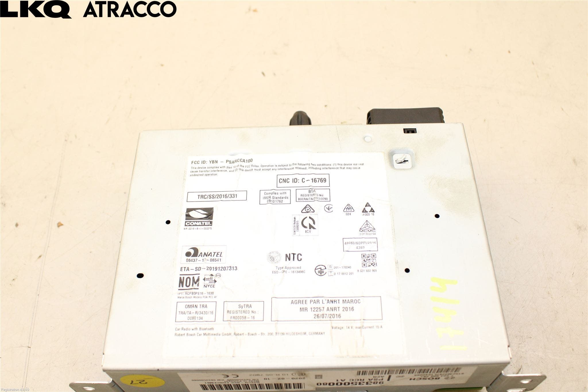 Citroen COTROEN C3 17-24 Stereo Radio