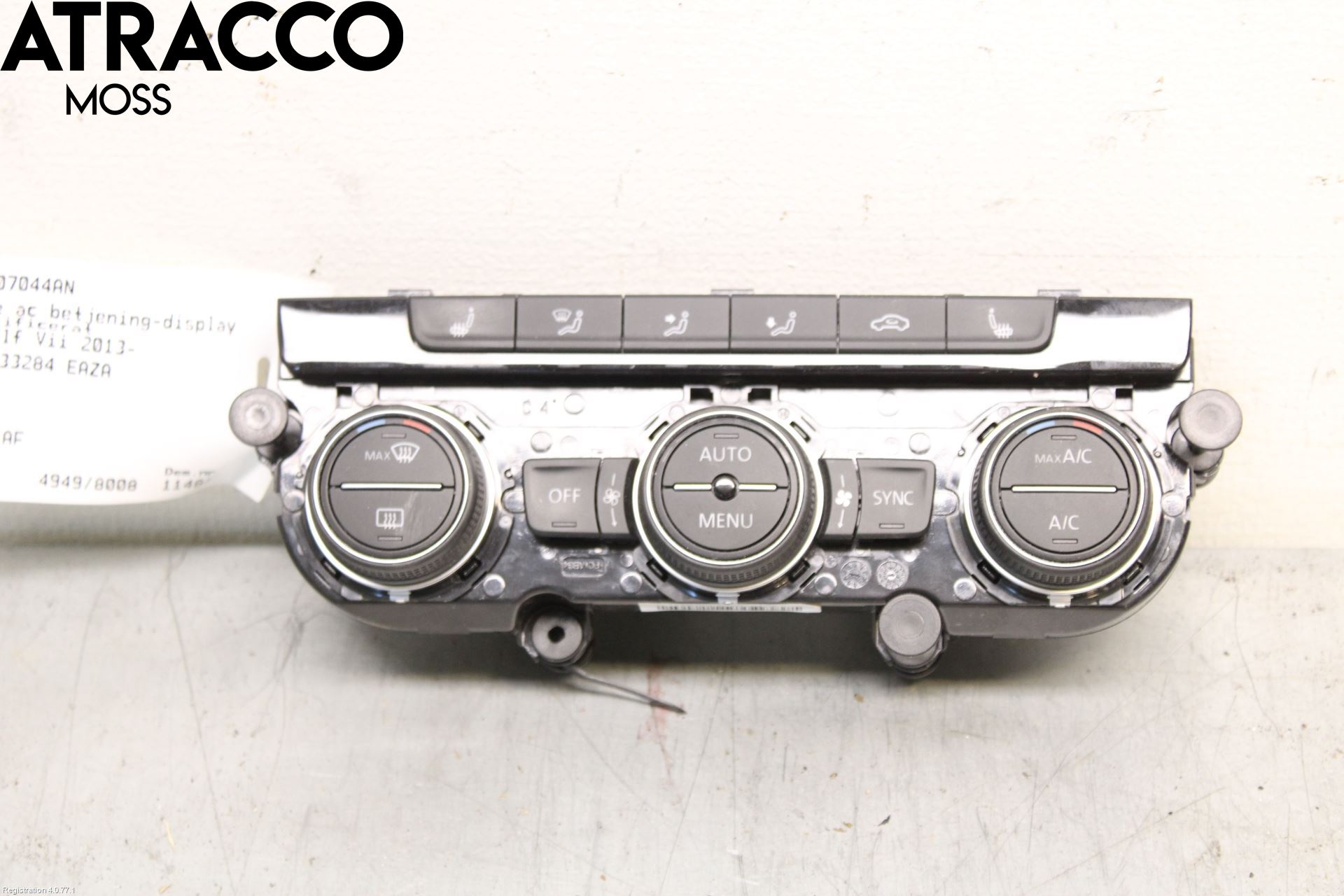 Volkswagen VW GOLF / E-GOLF VII 13-20 Varme Ac Betjening-Display