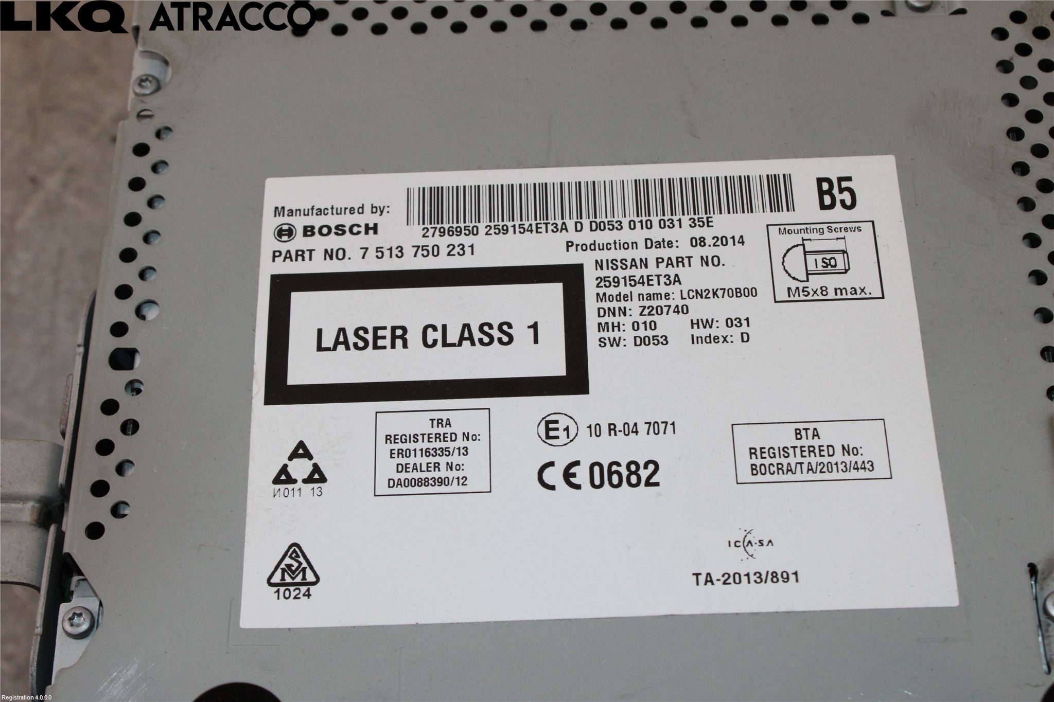 Nissan QASHQAI 14-17 Stereo Radio