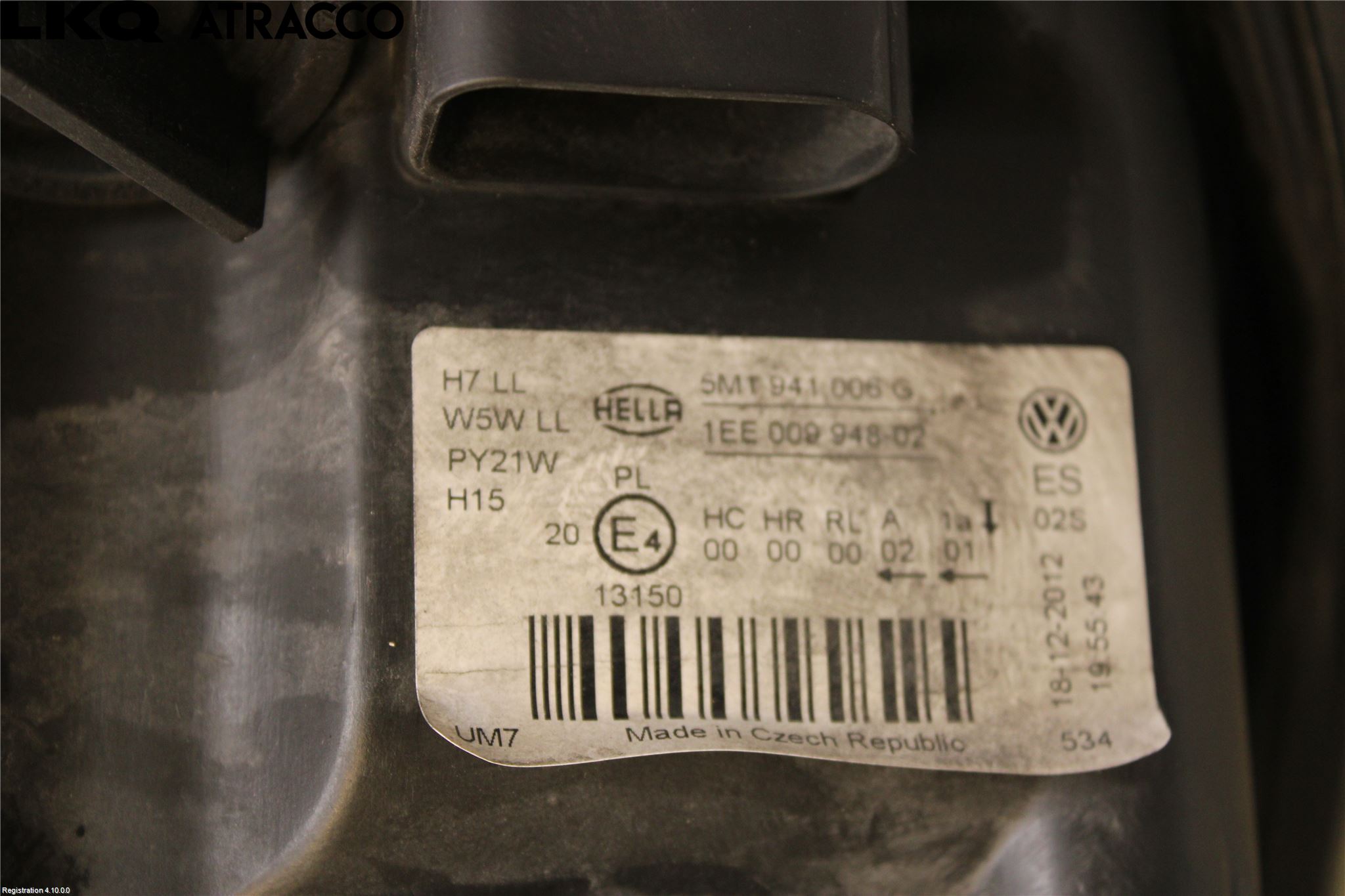 Volkswagen VW GOLF PLUS/CROSS GOLF 04-14 Frontlykt Hus Høyre