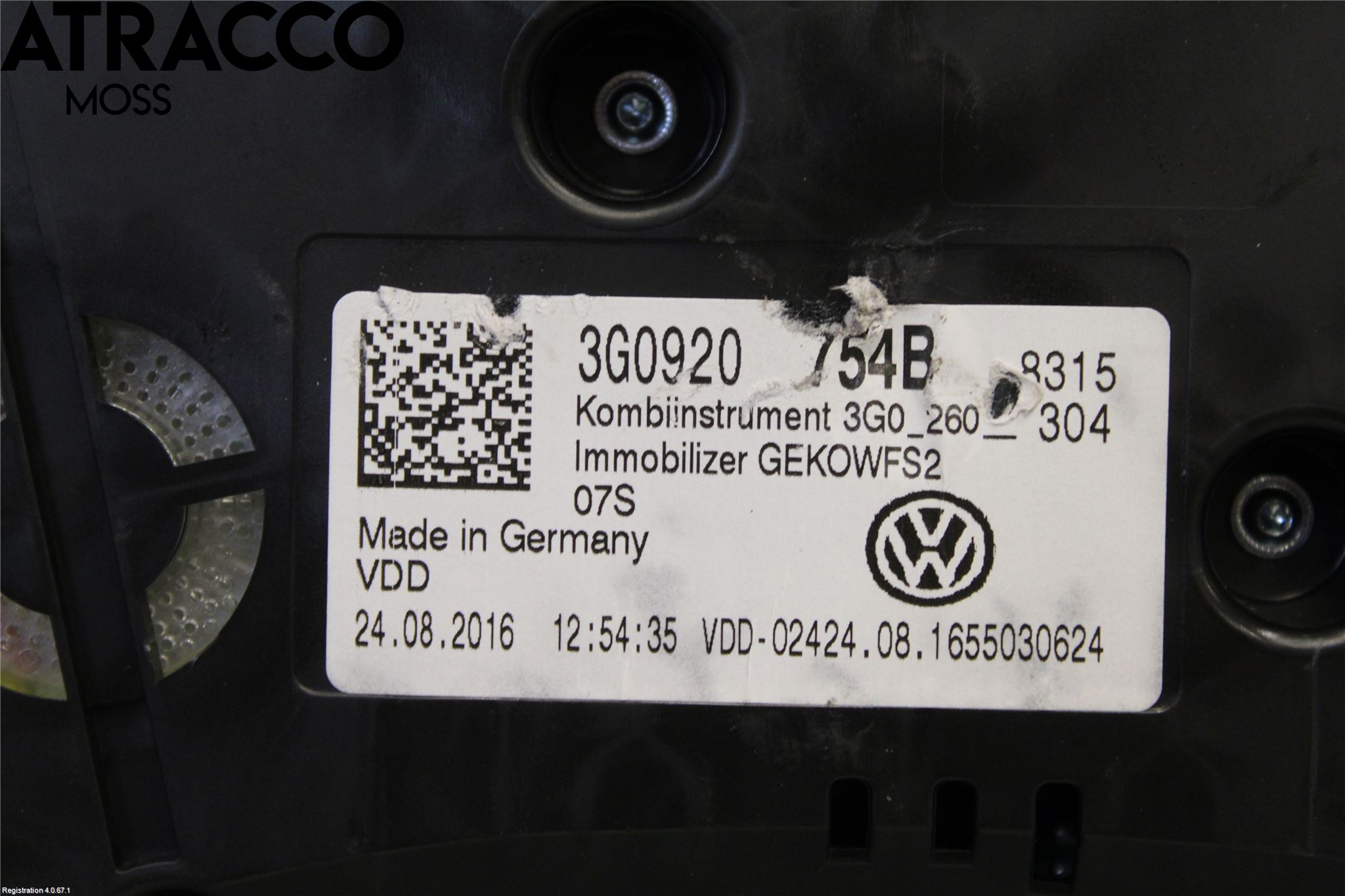 Volkswagen VW PASSAT 15-19 Instr Kombinert