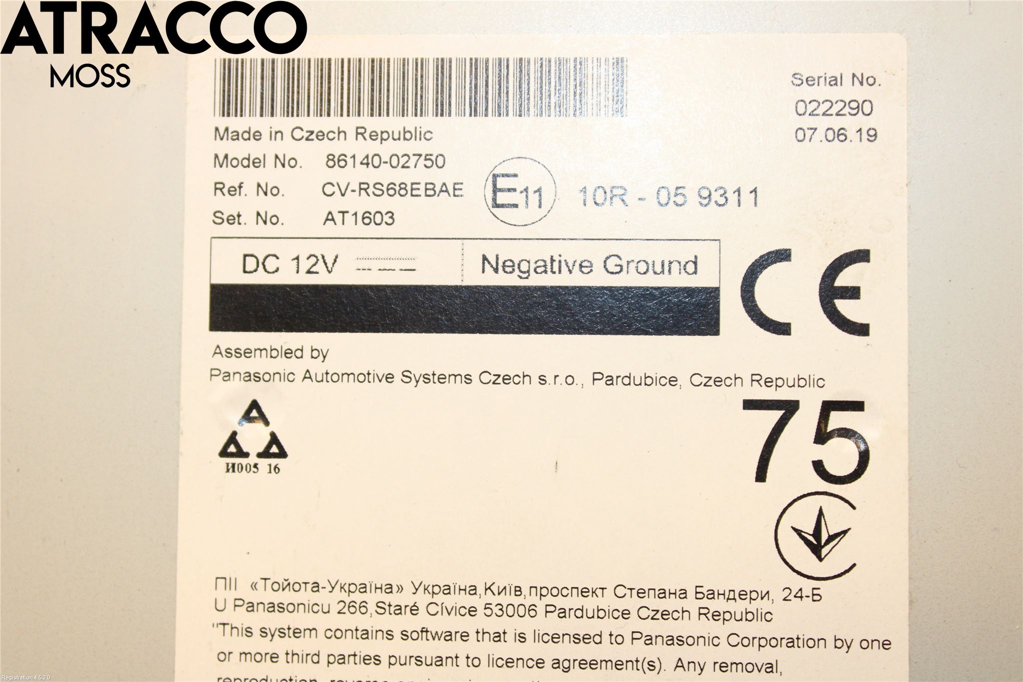 Toyota COROLLA 19- Stereo Radio Med Cd