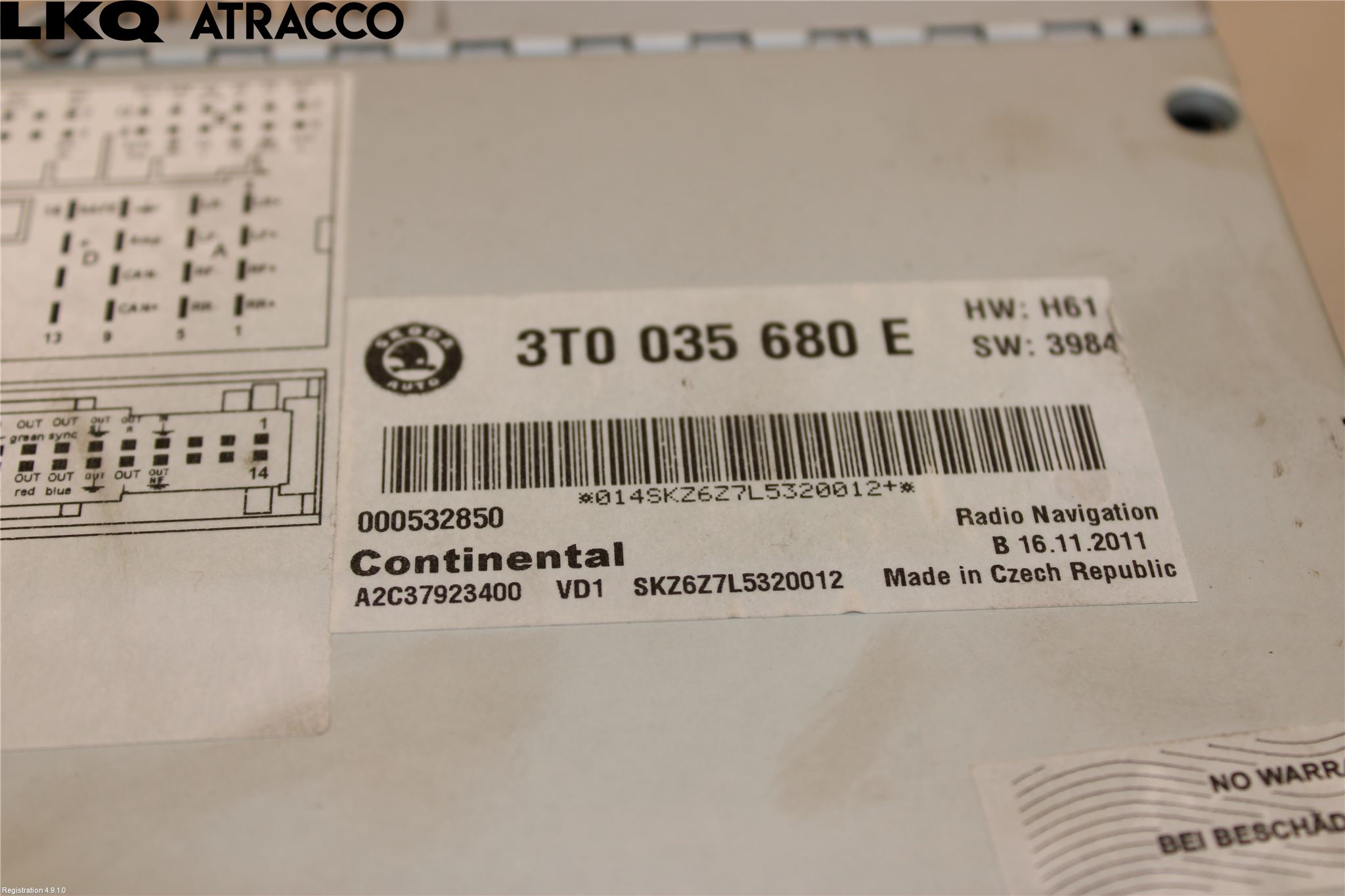 Skoda OCTAVIA (1Z) 05-13 Gps Navigator