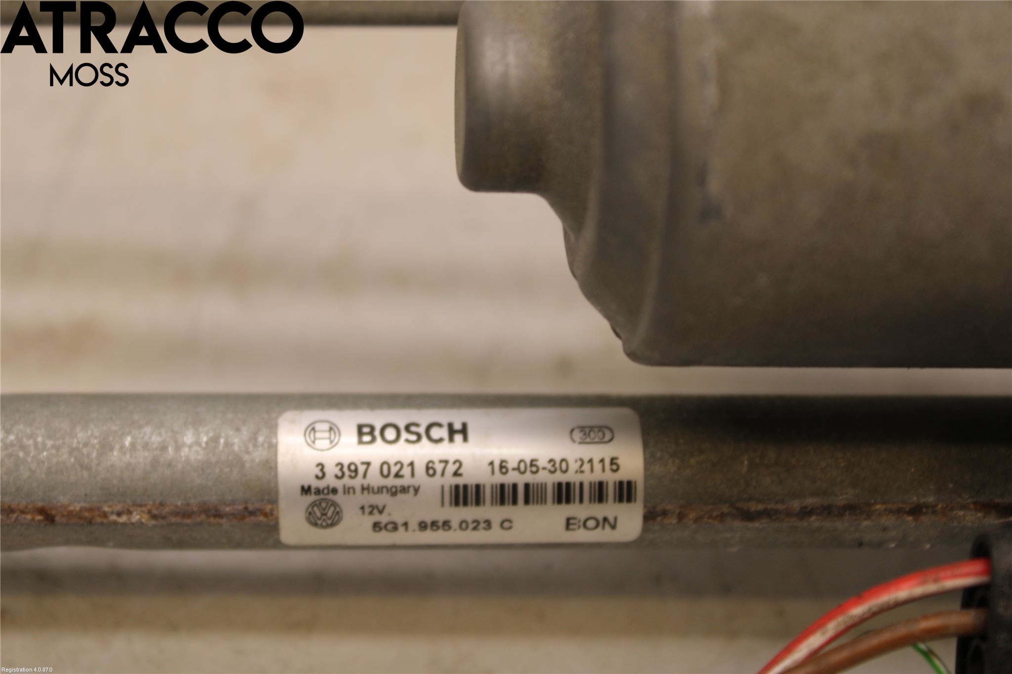 Volkswagen VW GOLF / E-GOLF VII 13-20 Viskeroverføring Frontrute