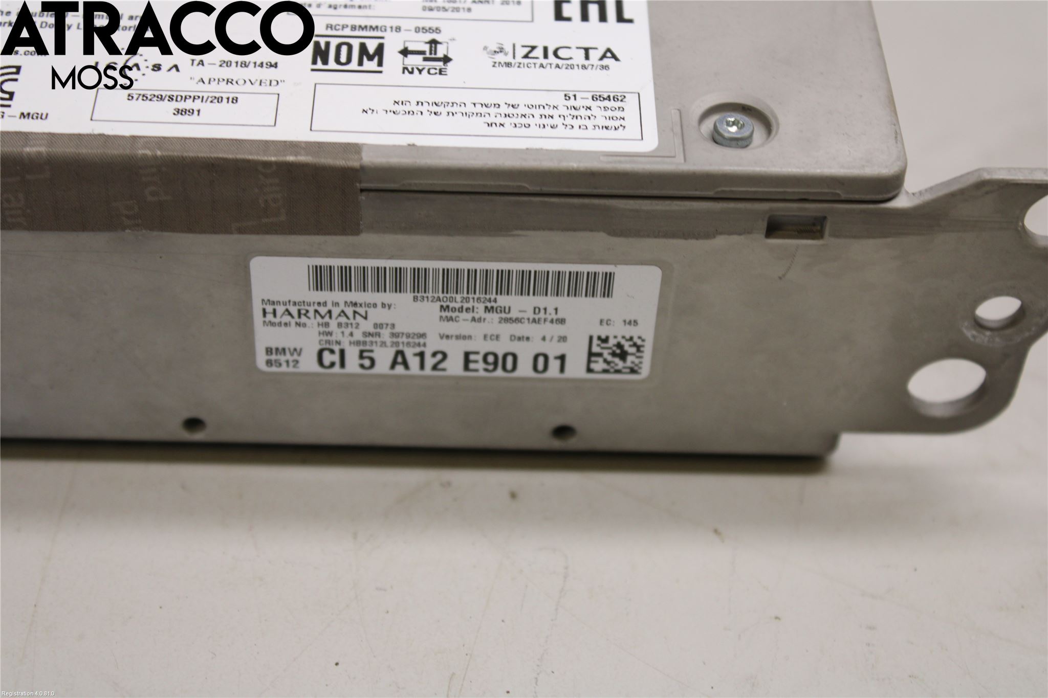 BMW X3 G01 18- Stereo Radio Med Cd