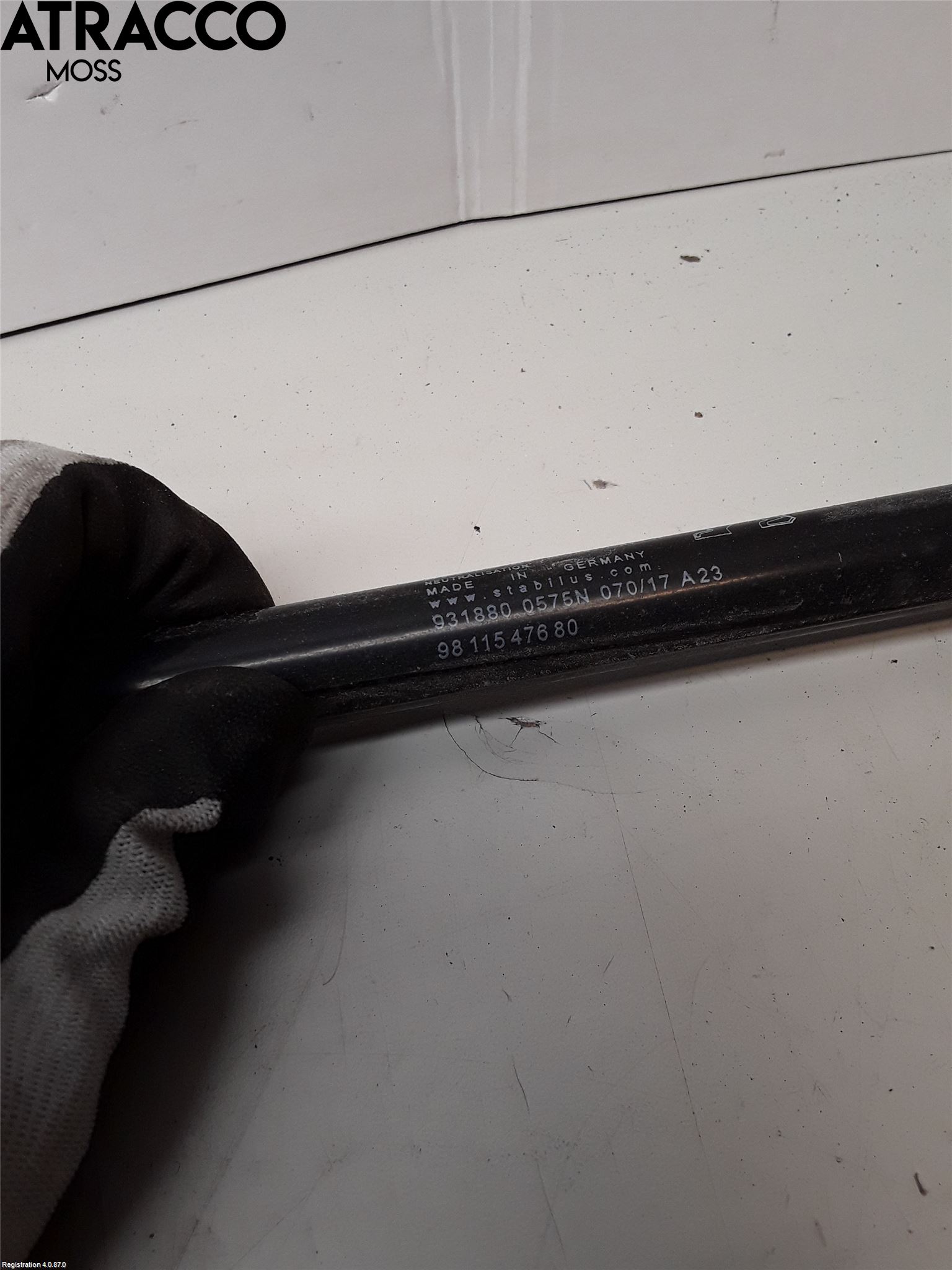 Peugeot 3008 17-24 Bakluke Demper-Gassfjær