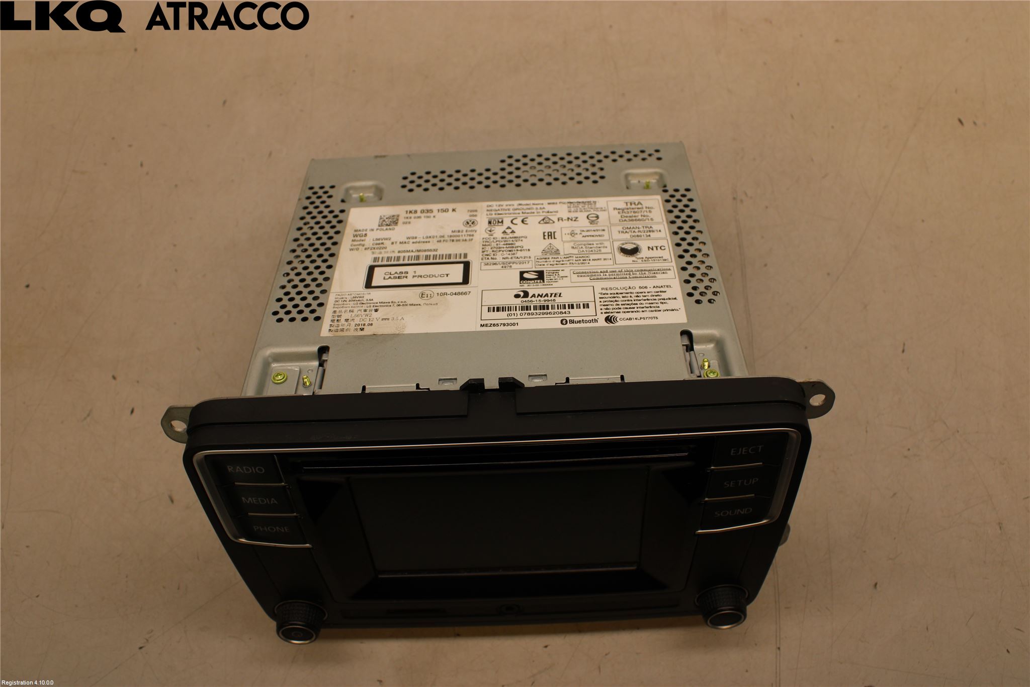 Volkswagen VW CADDY 16-20 Multifunktionsdisplay