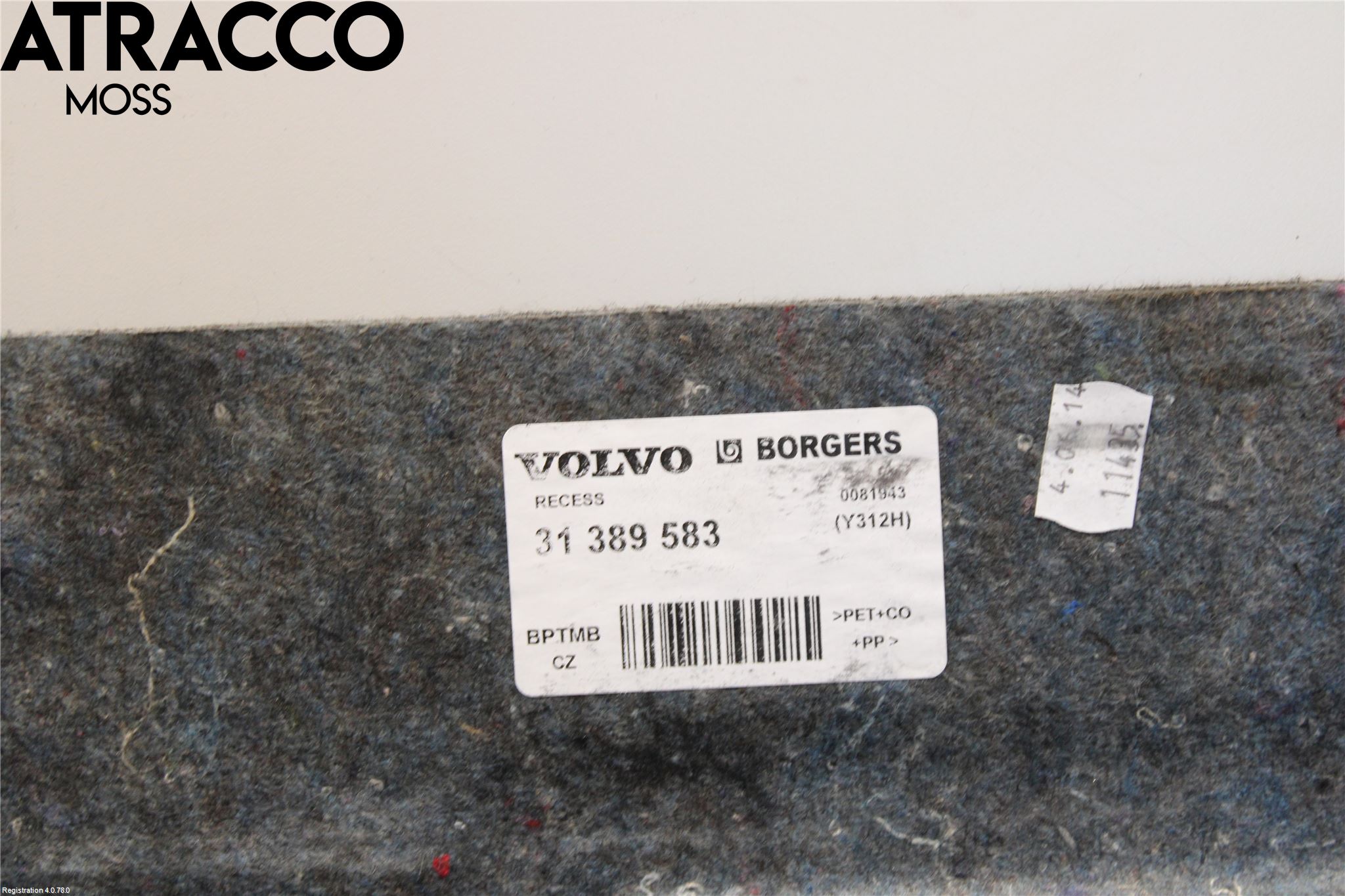 Volvo V60 11-13 Innr Bagasjeromkledsel