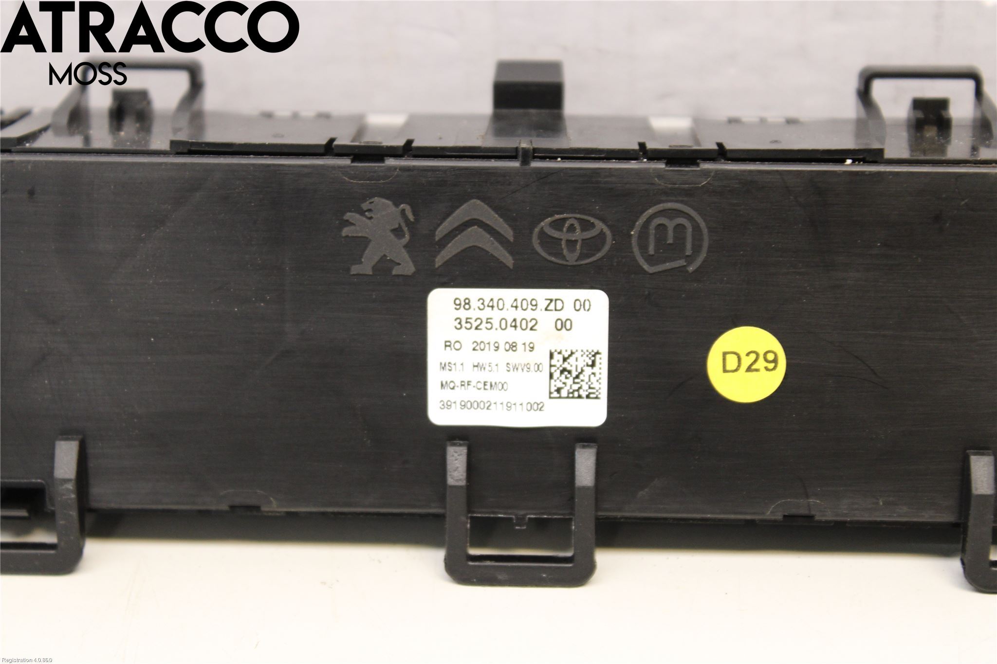 Opel VIVARO 20- Varme Ac Betjening-Display