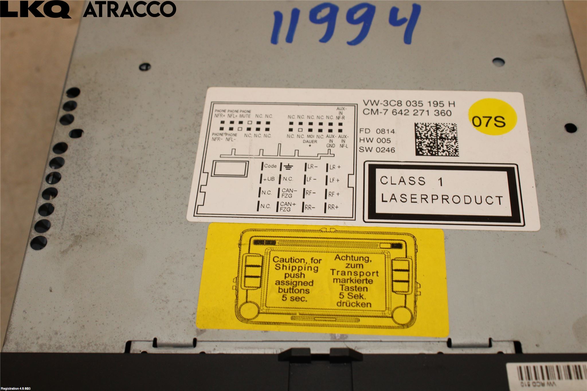 Volkswagen VW TIGUAN 07-16 Stereo Radio