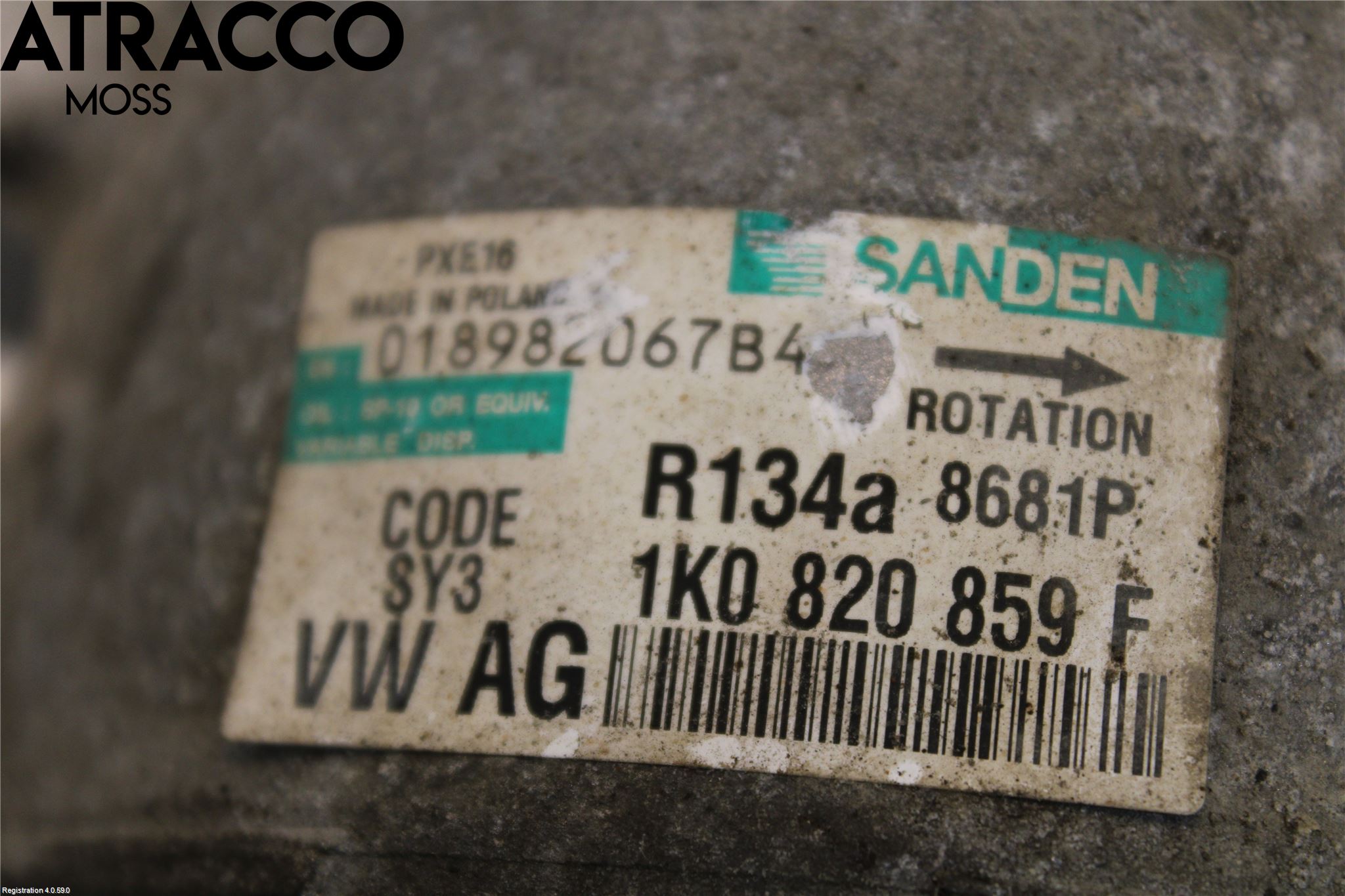 Volkswagen VW CADDY      04-10 Varme Ac Kompressor