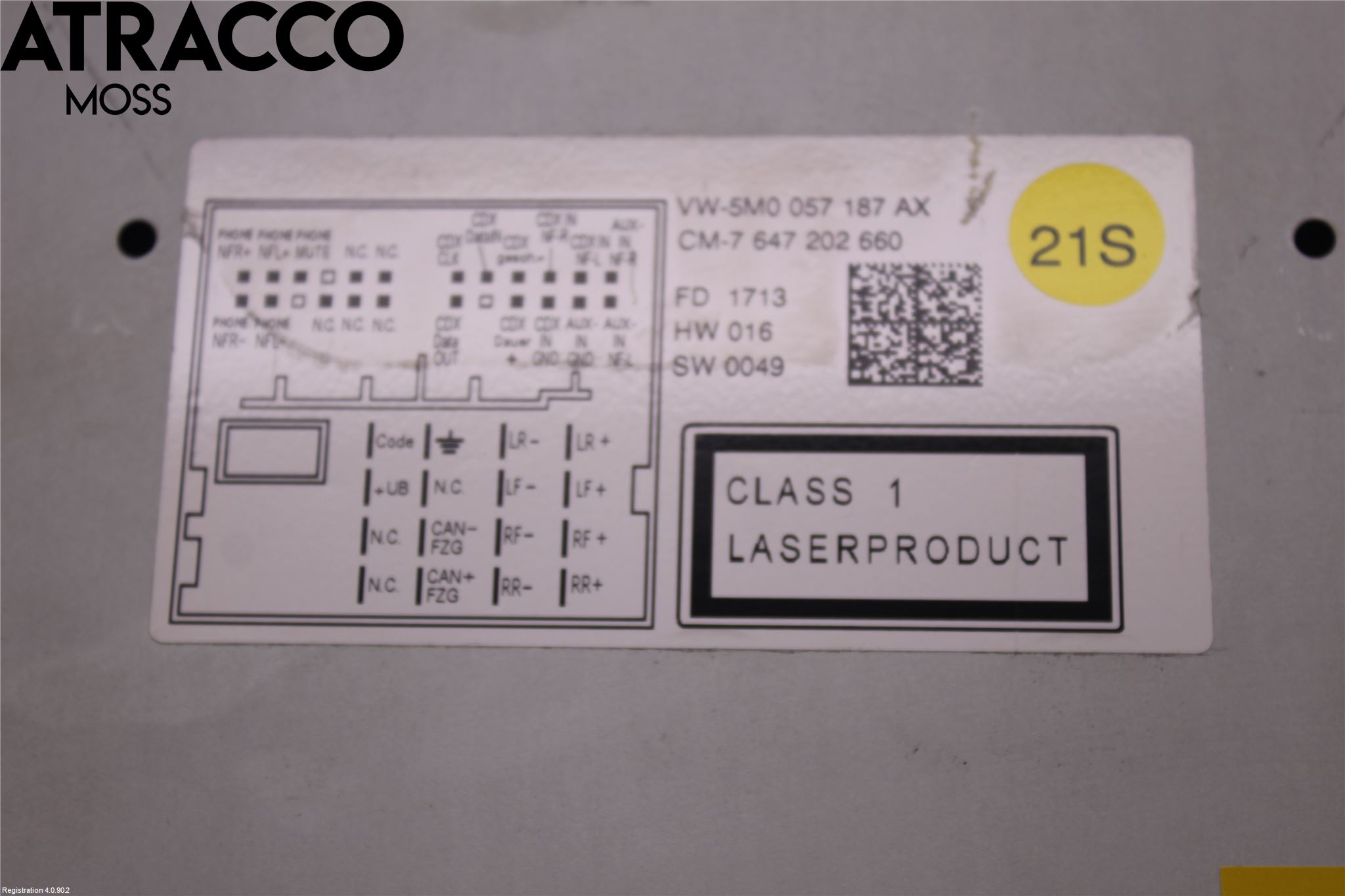 Volkswagen VW POLO 10-17 Stereo Radio Med Cd