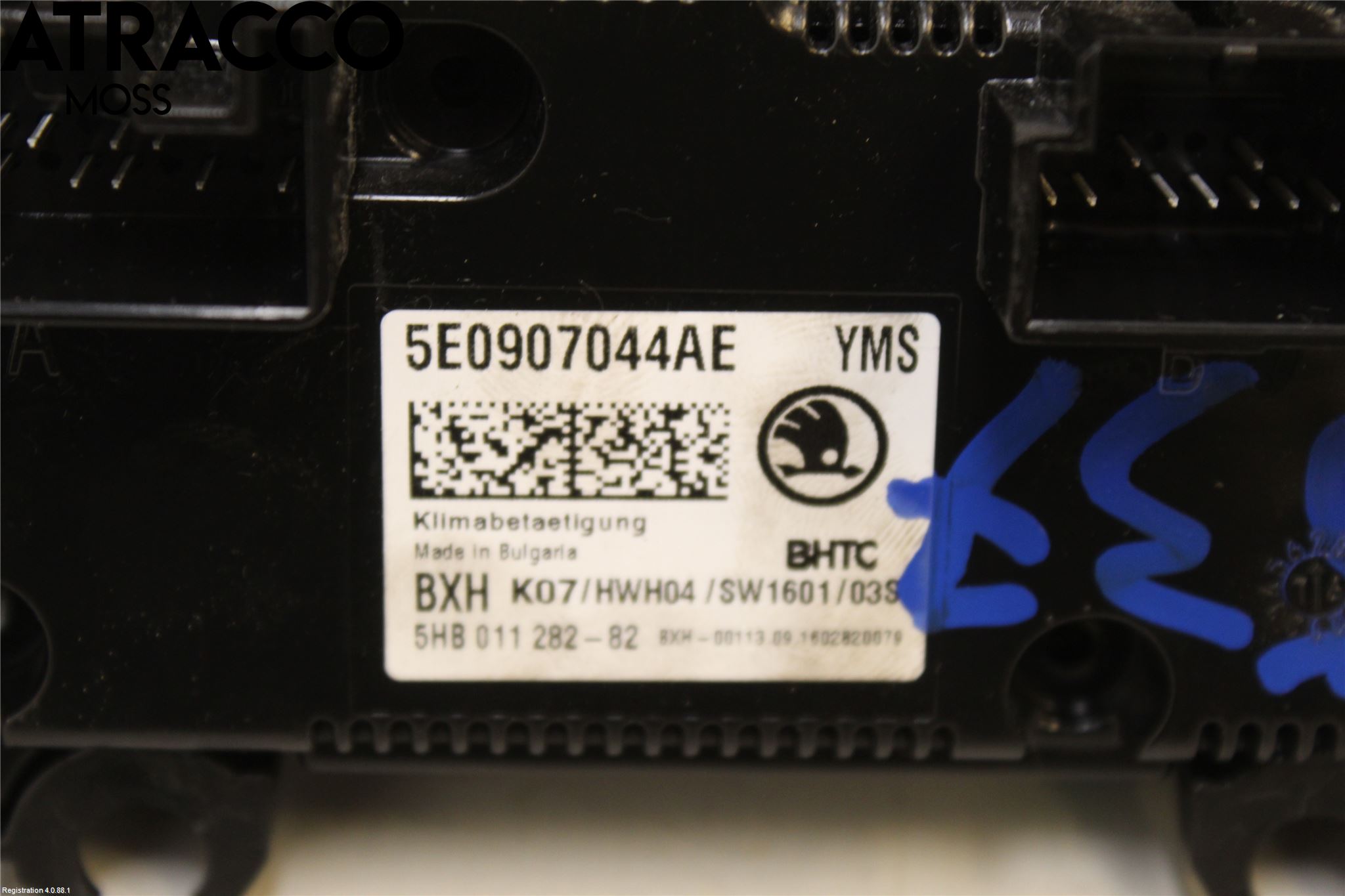 Skoda ROOMSTER Varme Ac Betjening-Display