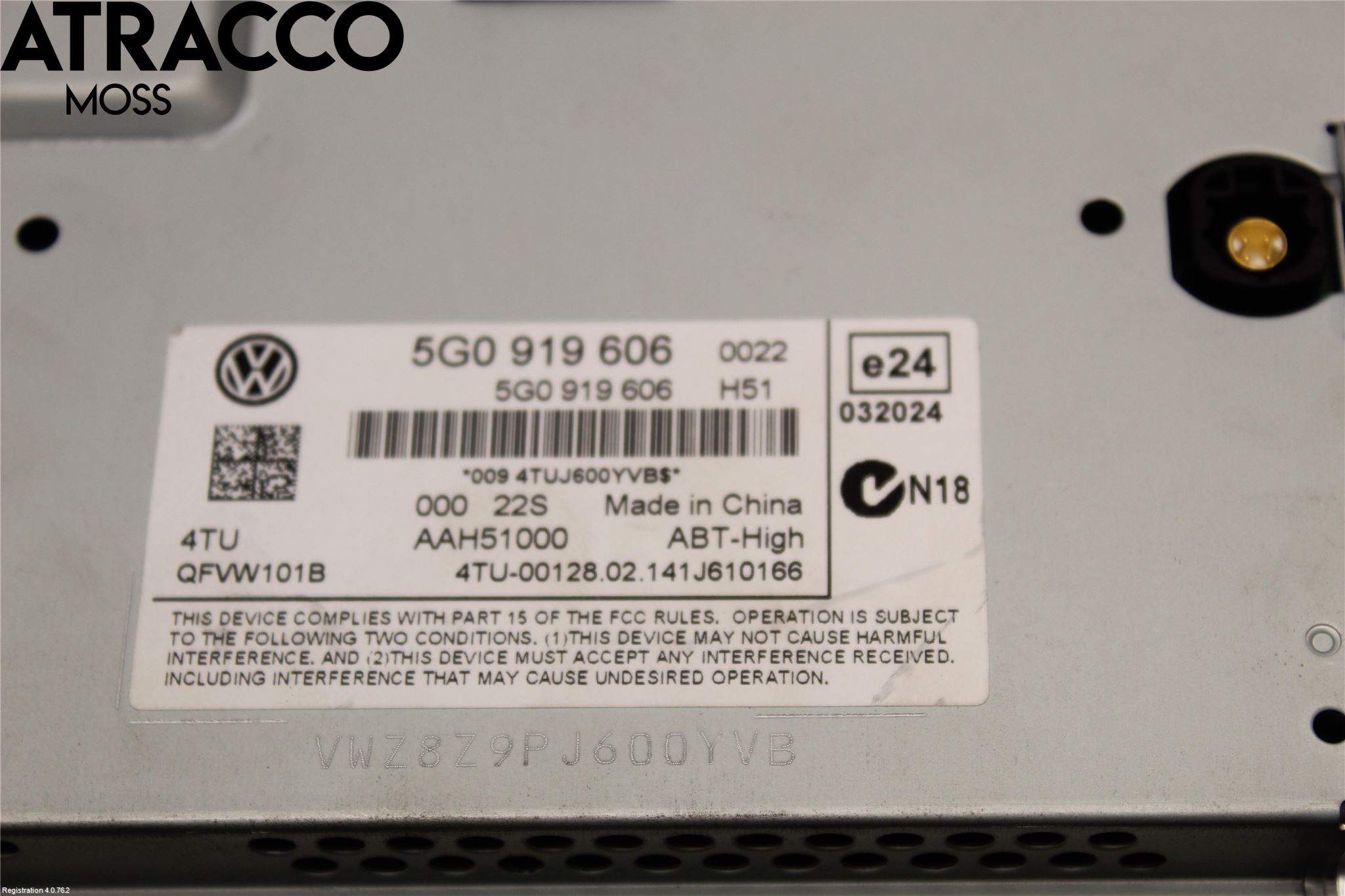 Volkswagen VW GOLF / E-GOLF VII 13-20 Multifunktionsdisplay