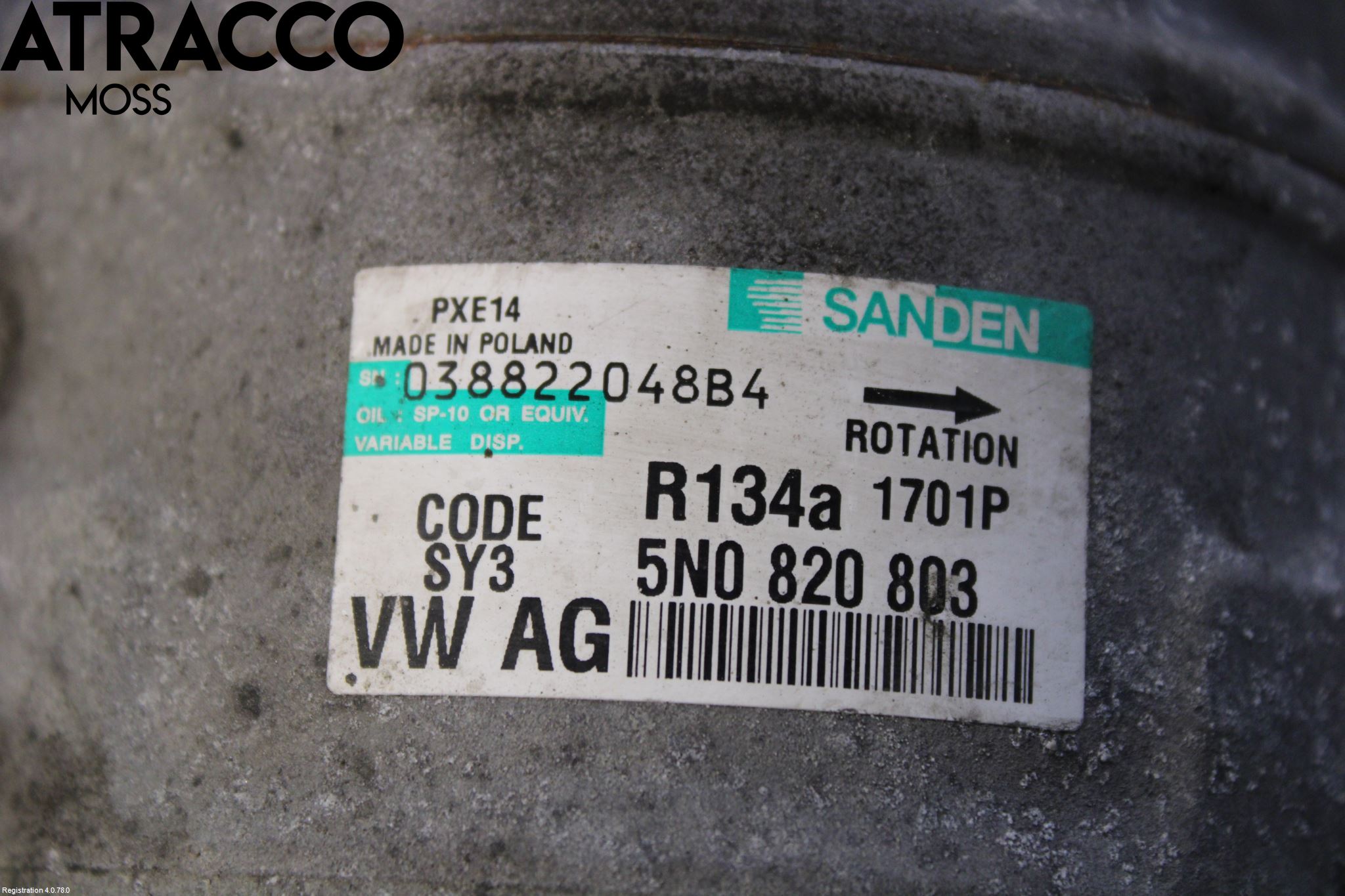 Volkswagen VW GOLF V 04-09 Varme Ac Kompressor