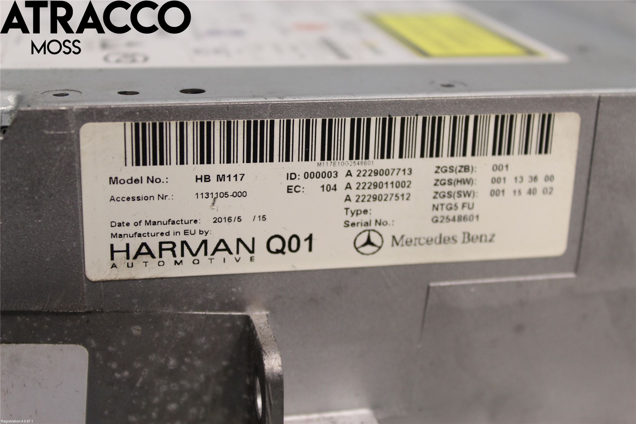 Mercedes-Benz MB S-KLASS (W222) 13-20 Stereo Dvd Spiller