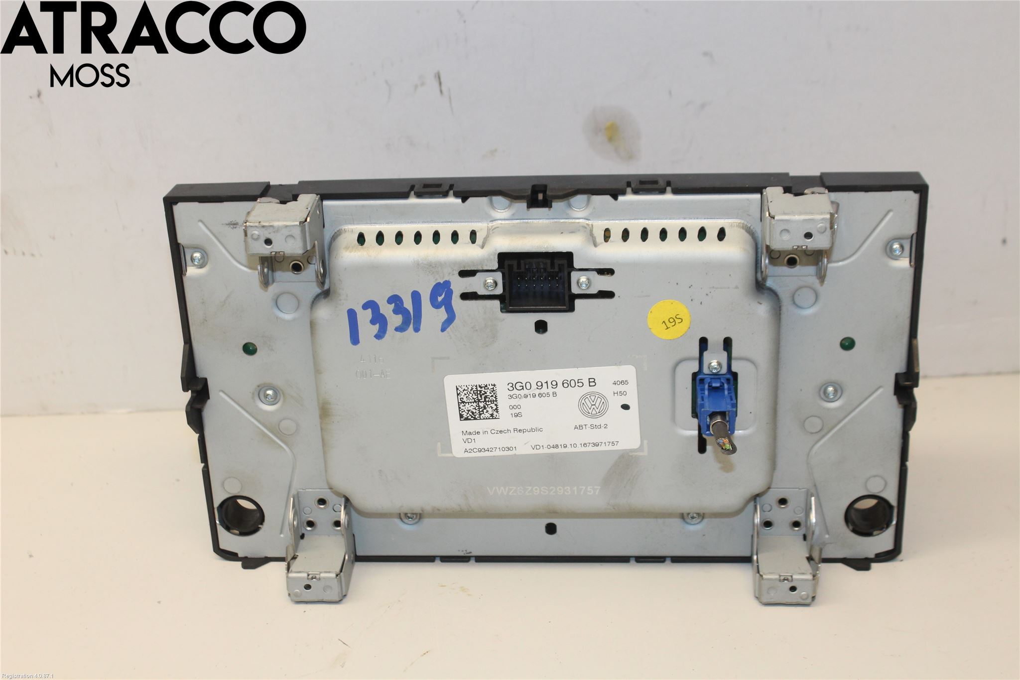 Volkswagen VW GOLF / E-GOLF VII 13-20 Multifunktionsdisplay