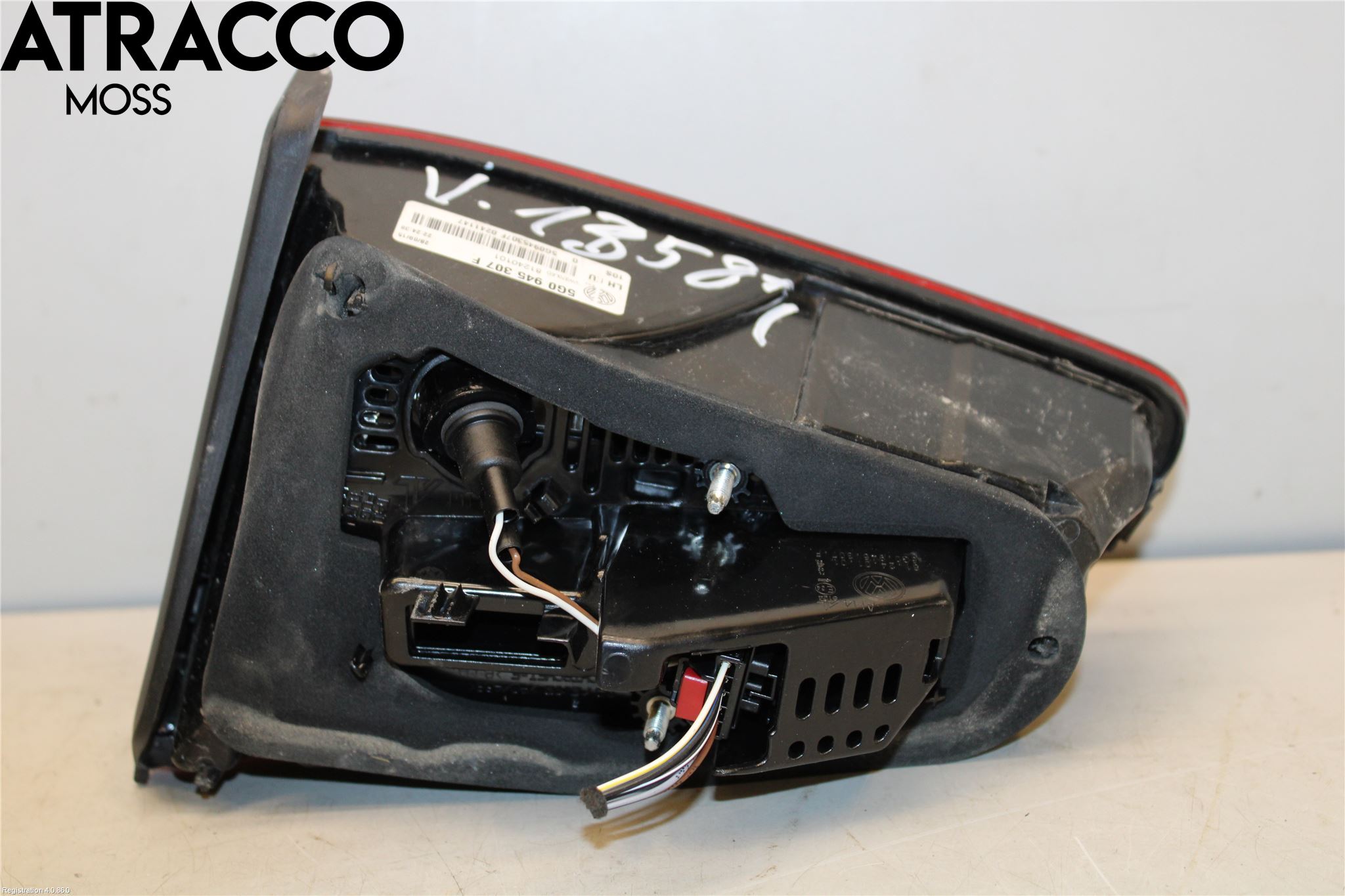 Volkswagen VW GOLF / E-GOLF VII 13-20 Baklykt Venstre  På Luke(Indre