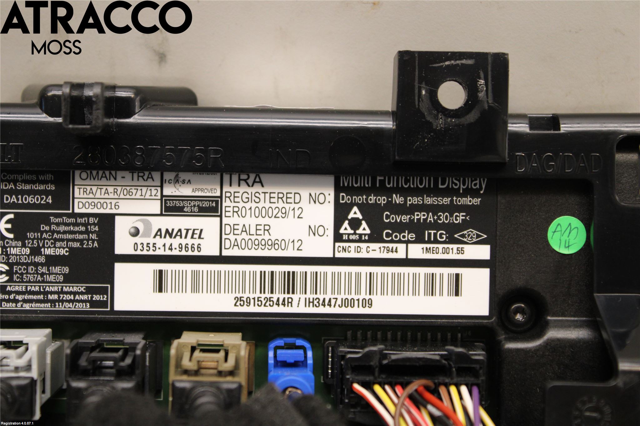 Renault CAPTUR 13-19 Multifunktionsdisplay