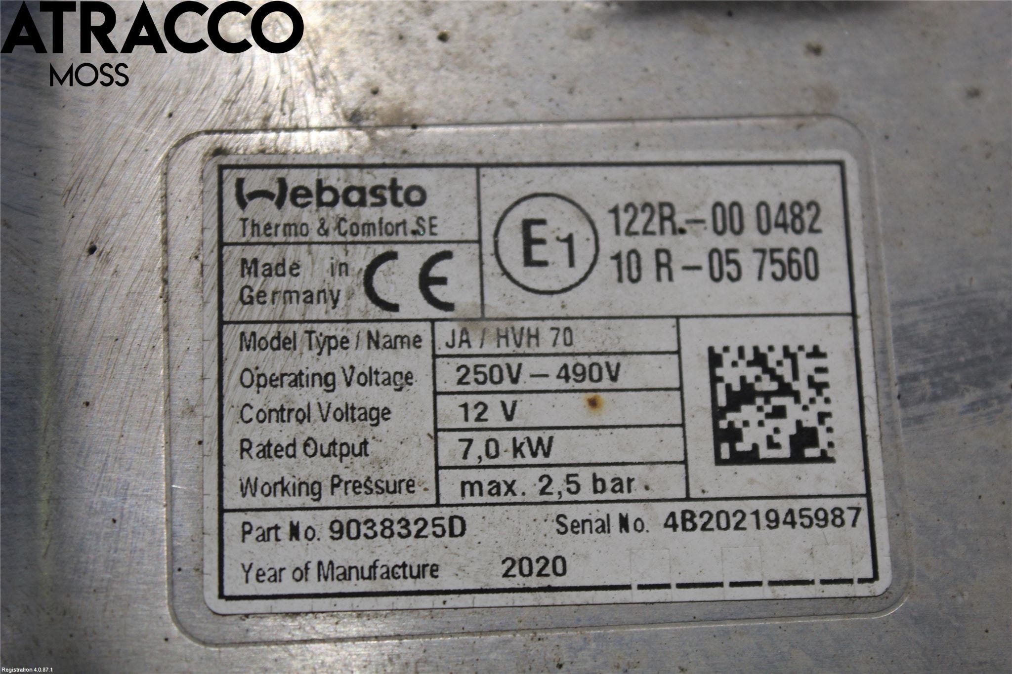 Jaguar I-PACE 18- Värme Cellpaket/Elektriskt