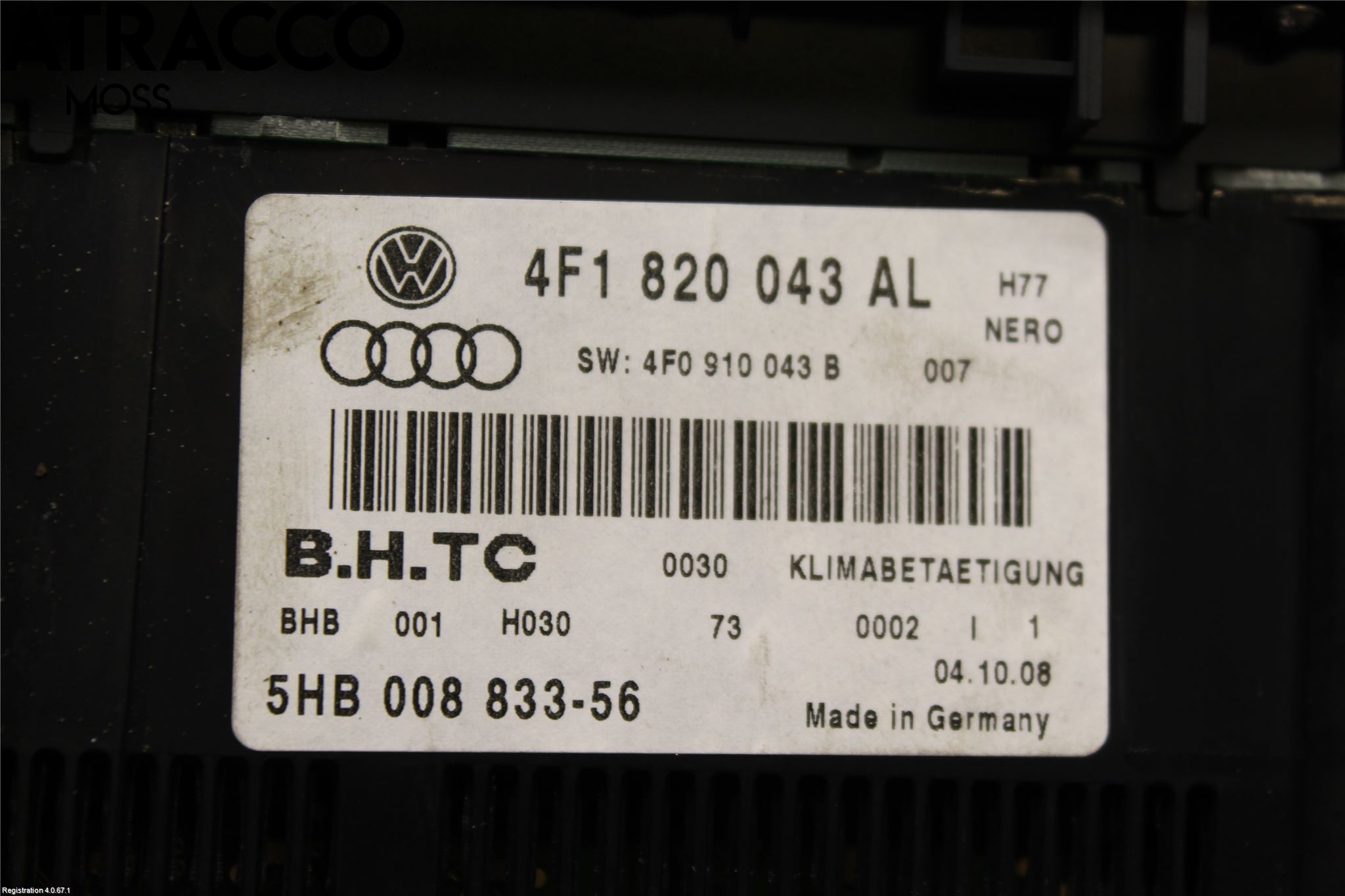 Audi A6/S6     05-11 Varme Ac Betjening-Display