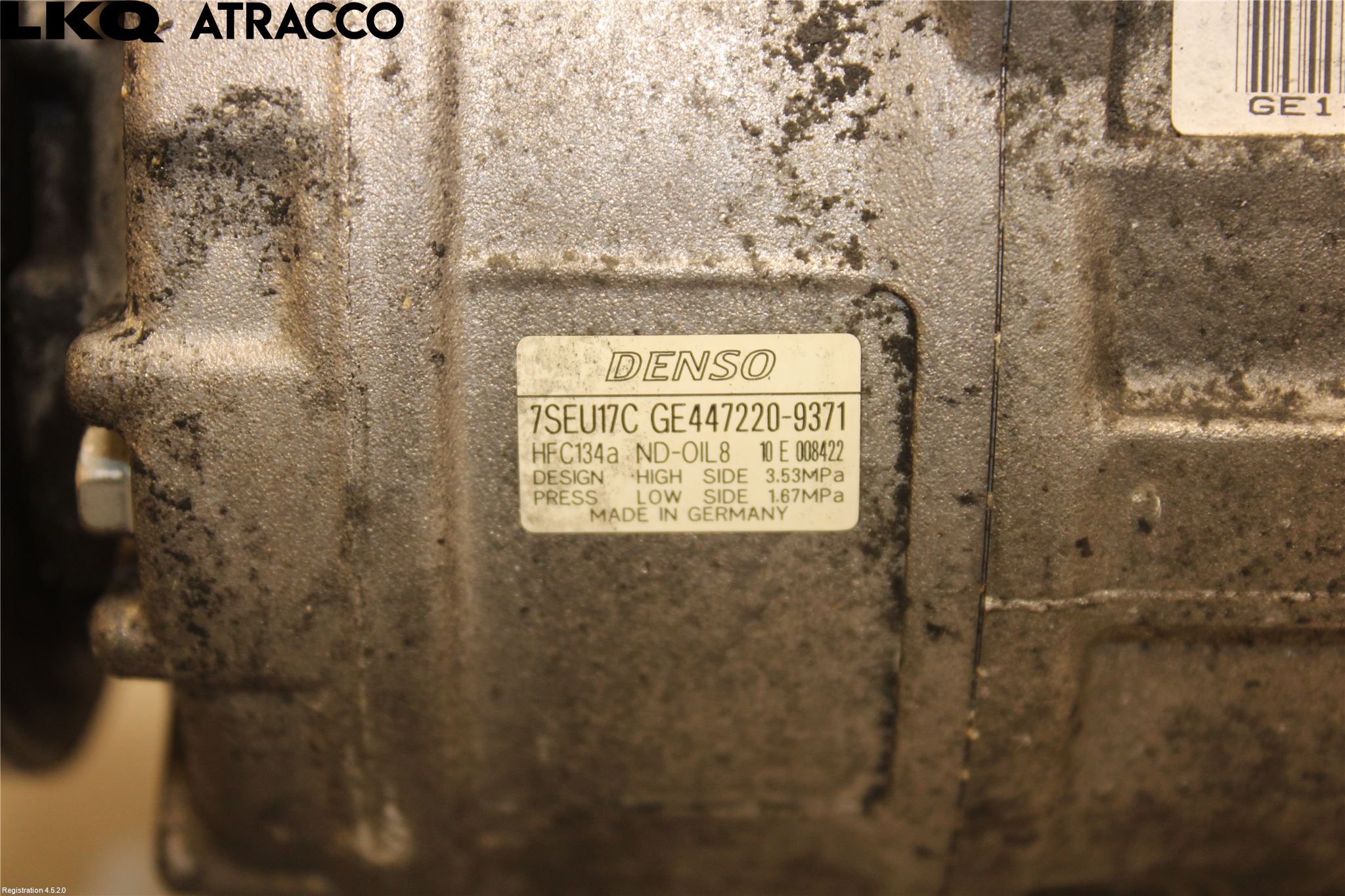 BMW 5 E60/61 Sed/Tou 02-10 Varme Ac Kompressor