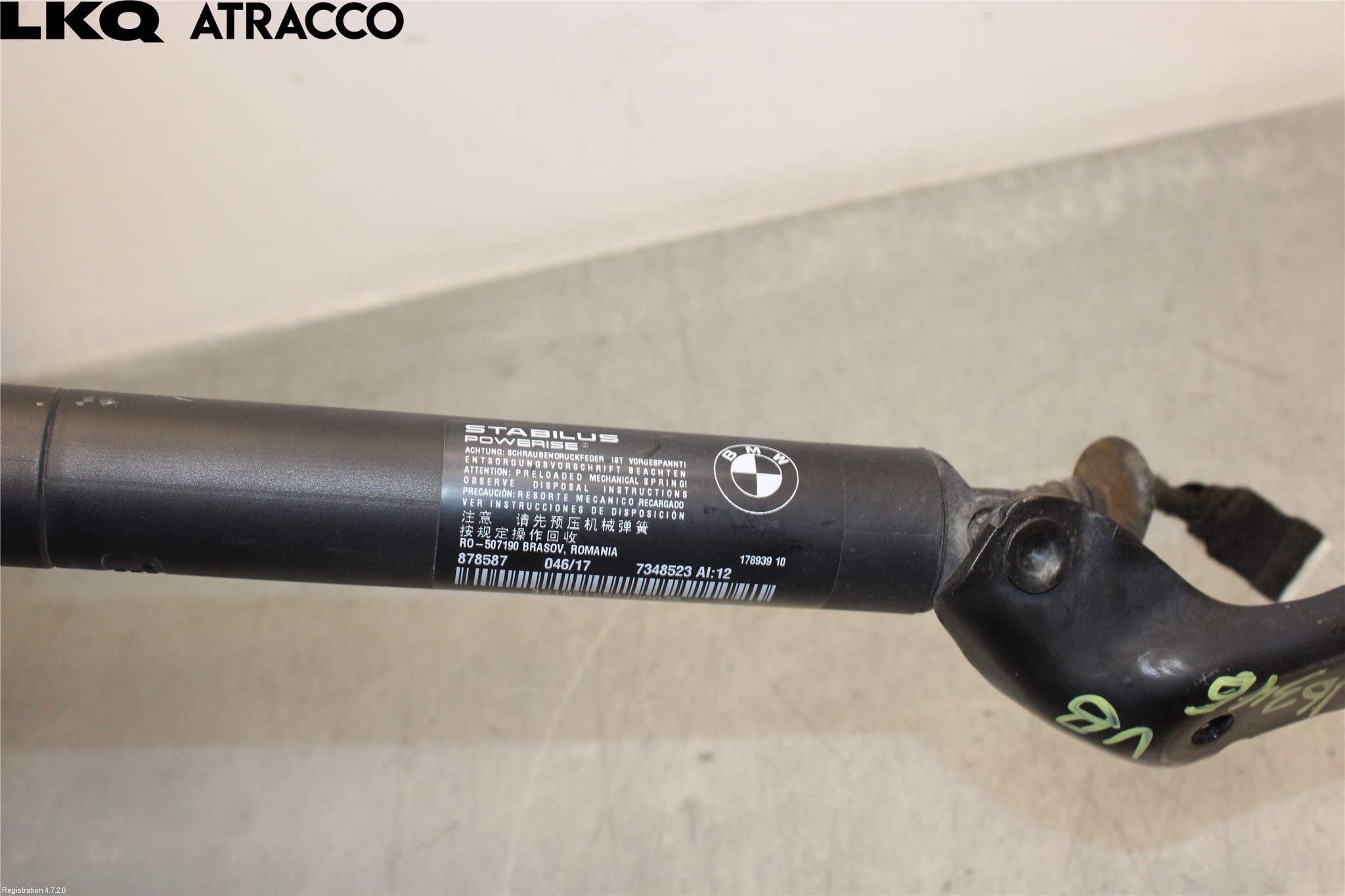 BMW 2 F45 Active Tourer 14-21 Bakluke Demper-Gassfjær