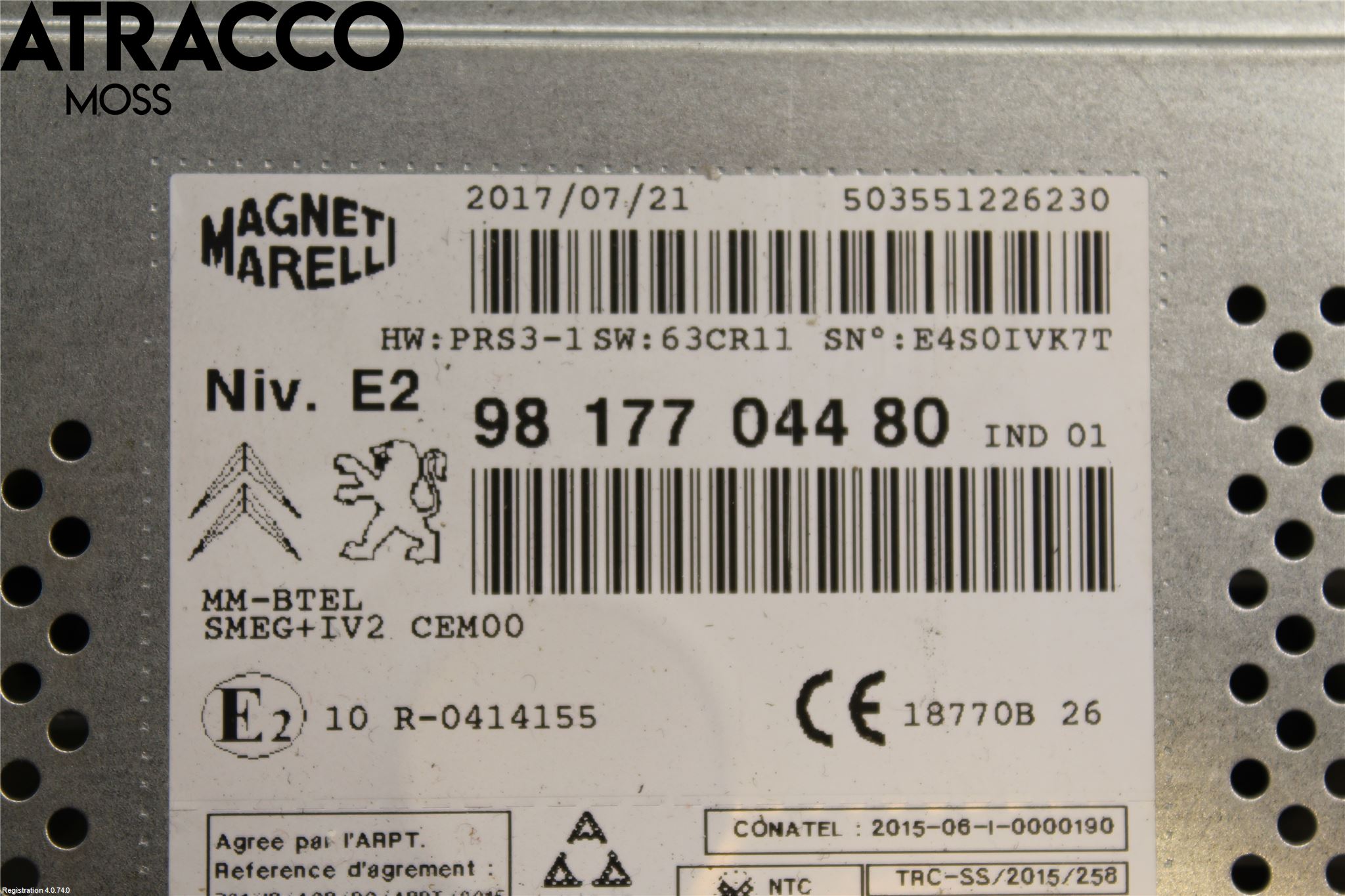 Peugeot PARTNER 16-18 Stereo Radio Med Cd