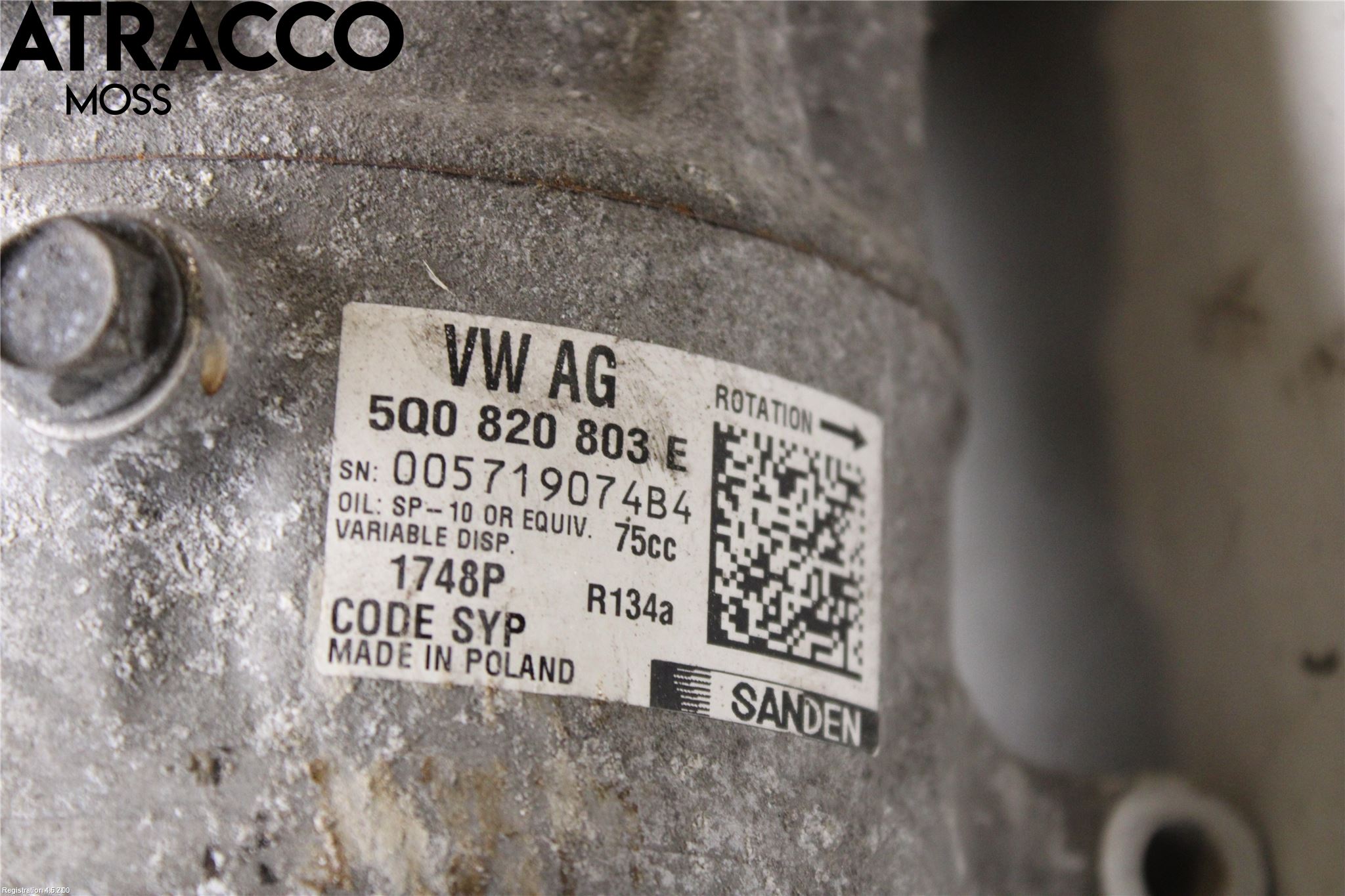 Audi A3/S3 8V 13-20 Varme Ac Kompressor