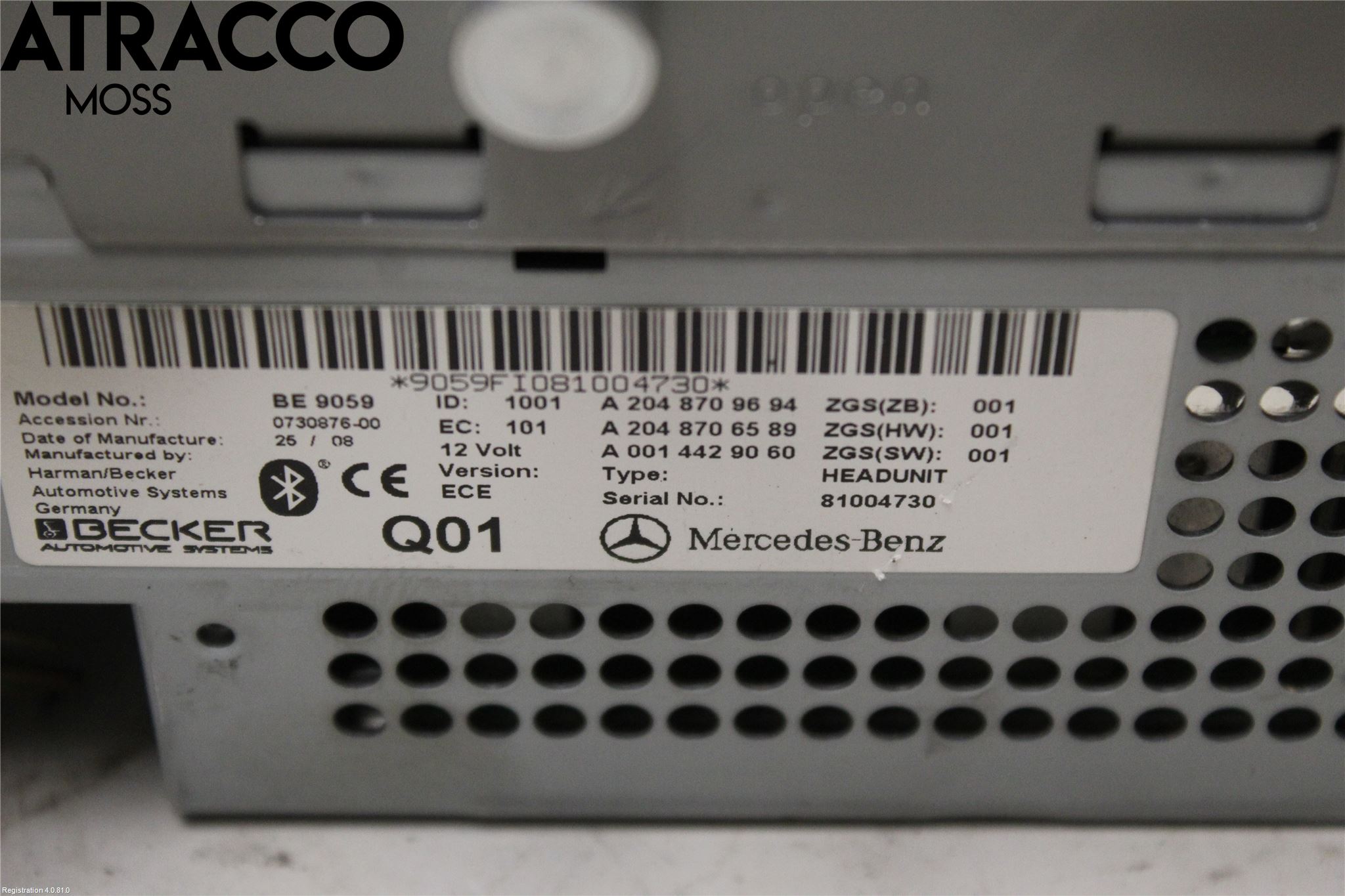 Mercedes-Benz MB C-KLASS (W204) 07-15 Stereo Radio
