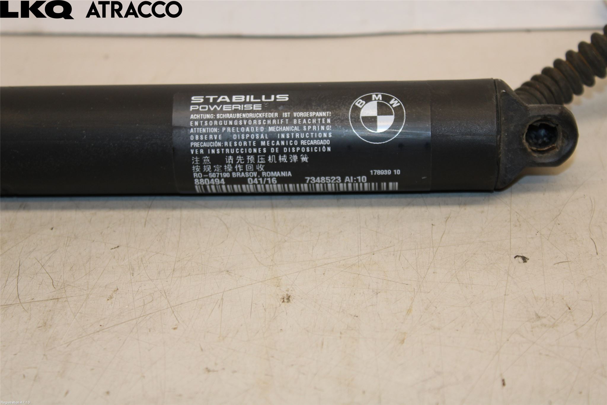 BMW 2 F45 Active Tourer 14-21 Bakluke Demper-Gassfjær