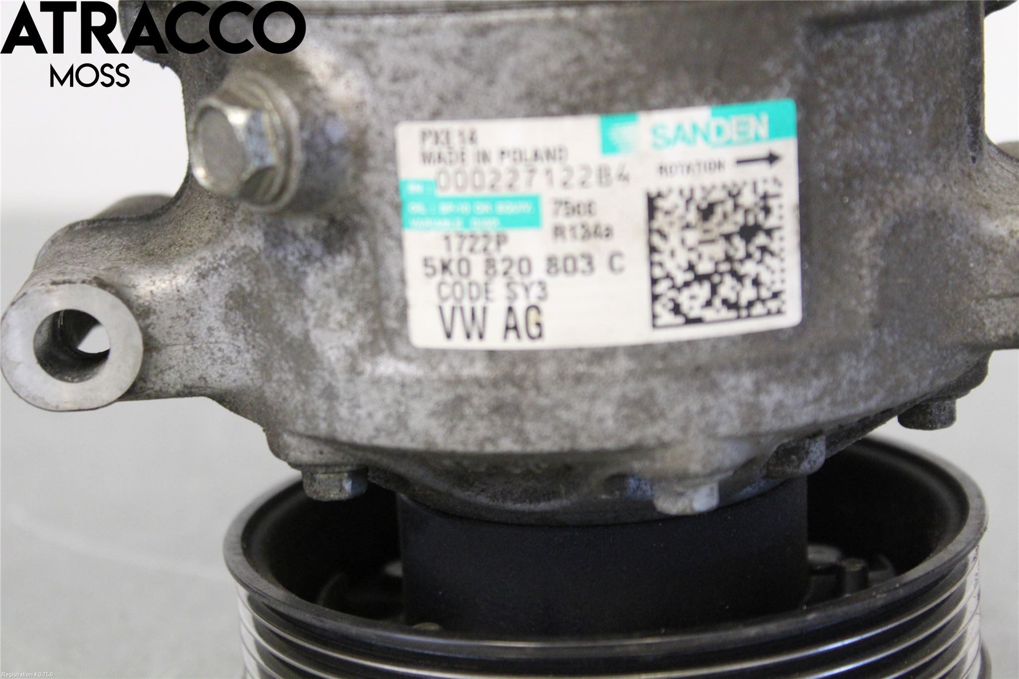 Volkswagen VW GOLF PLUS/CROSS GOLF 04-14 Varme Ac Kompressor